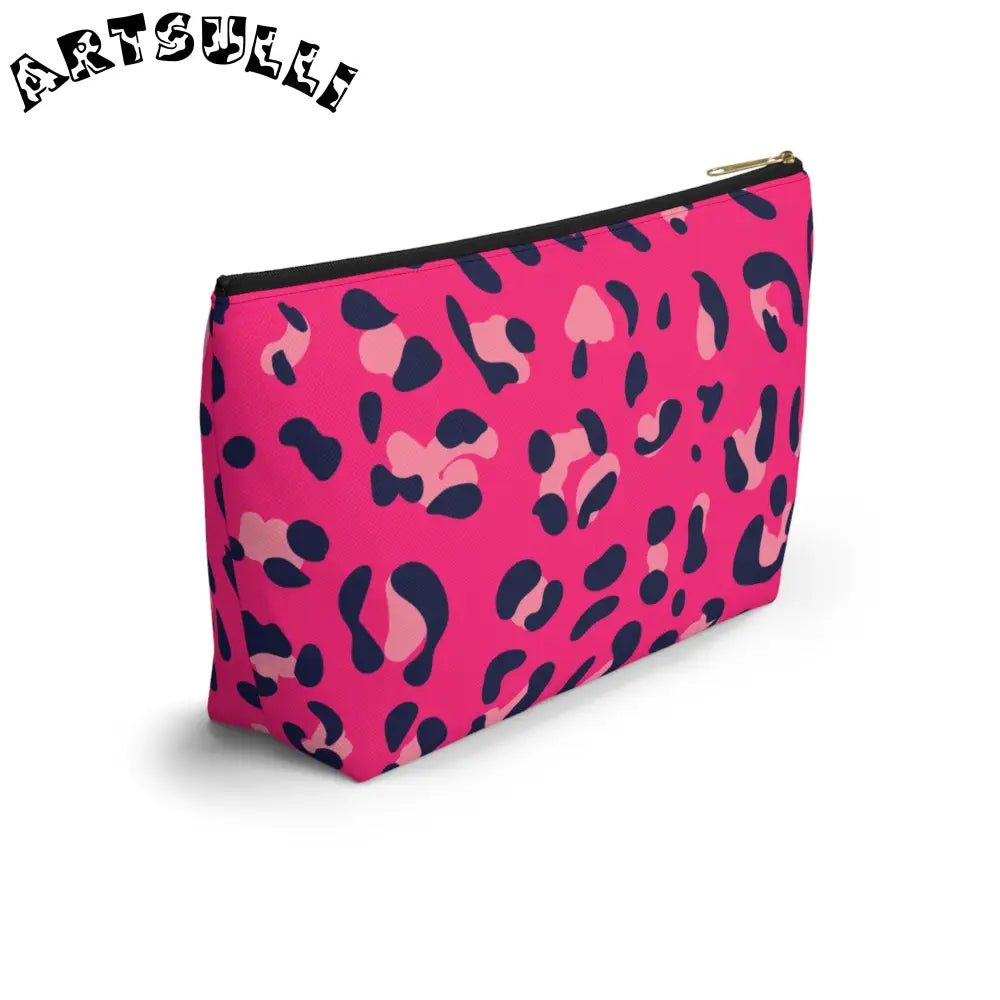 Pink Leopard Print Pouch, Artsulli - Art is Long, Life is Short, Bags, , , , , , , 