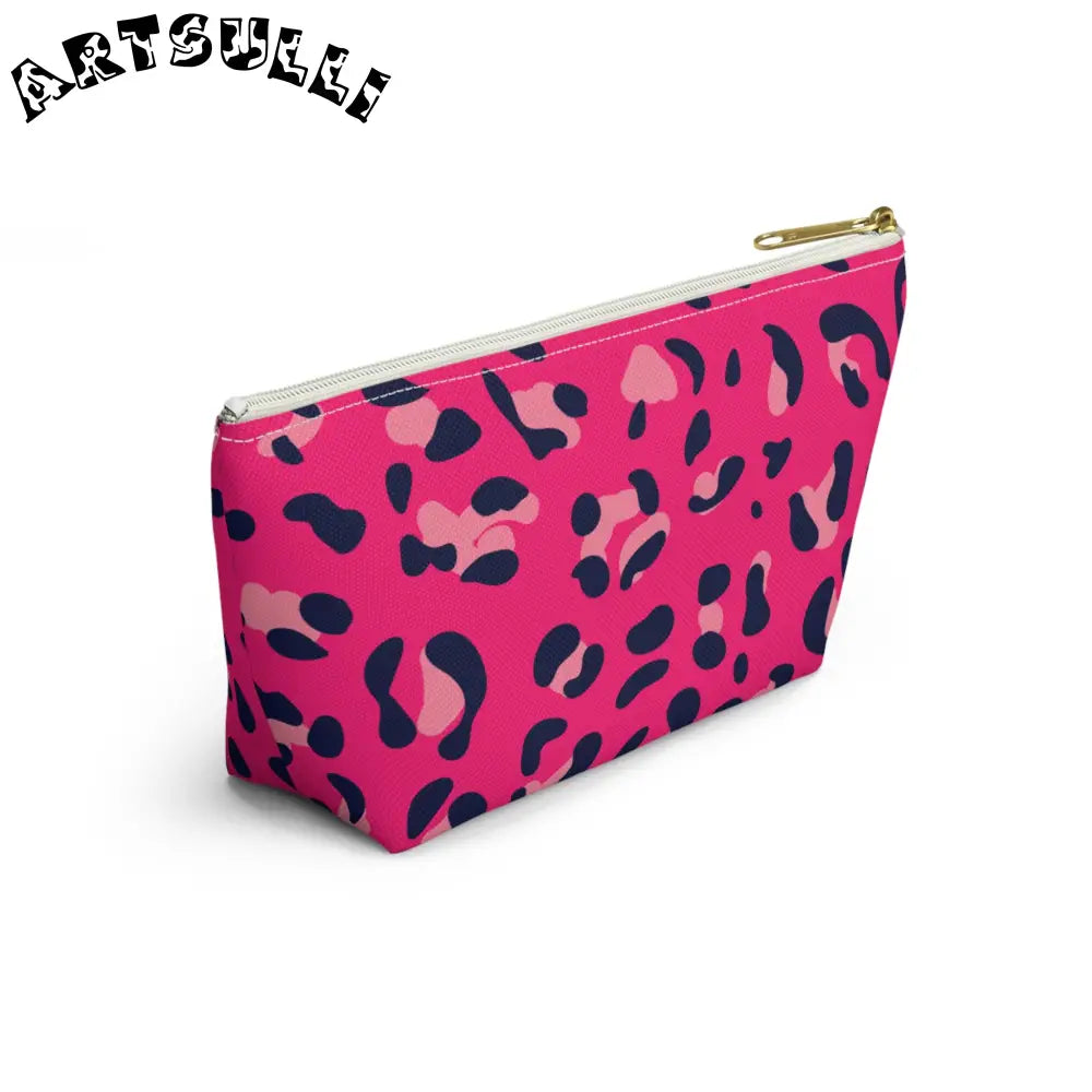Pink Leopard Print Pouch, Artsulli - Art is Long, Life is Short, Bags, , , , , , , 