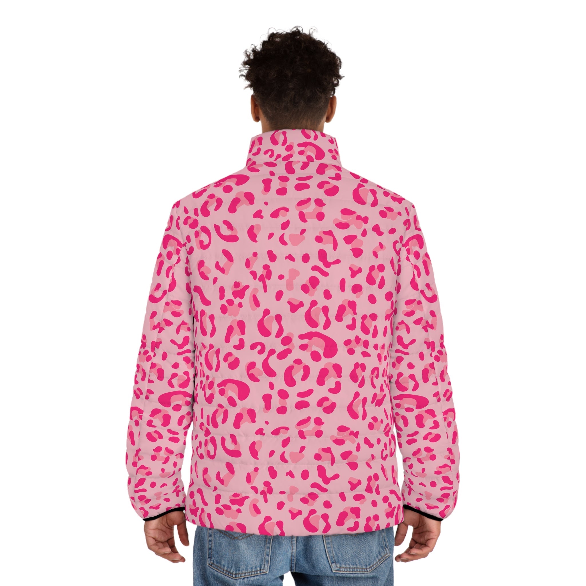 JAKKOUTTHEBXX Pink Leopard Print Puffer Jacket 2025