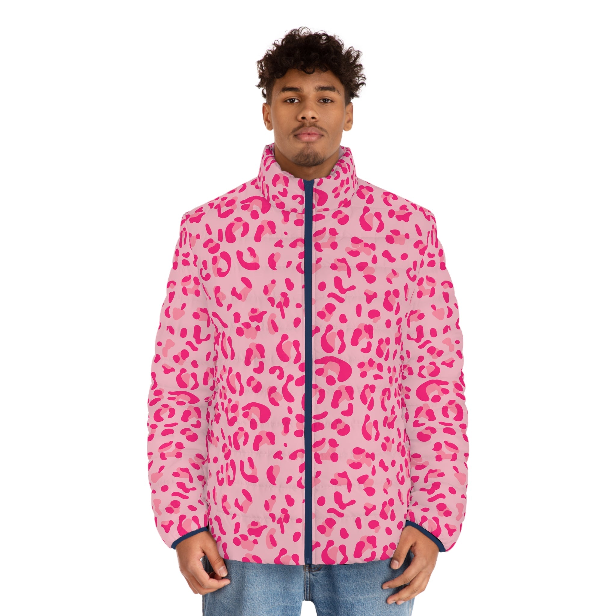 JAKKOUTTHEBXX Pink Leopard Print Puffer Jacket 2025