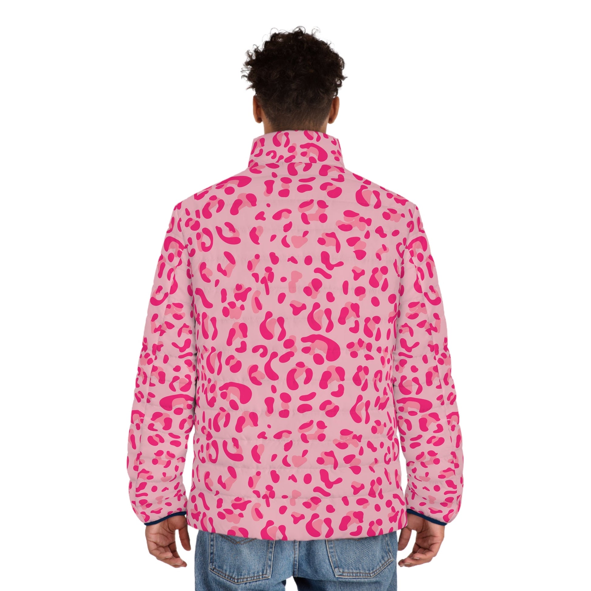 JAKKOUTTHEBXX Pink Leopard Print Puffer Jacket 2025