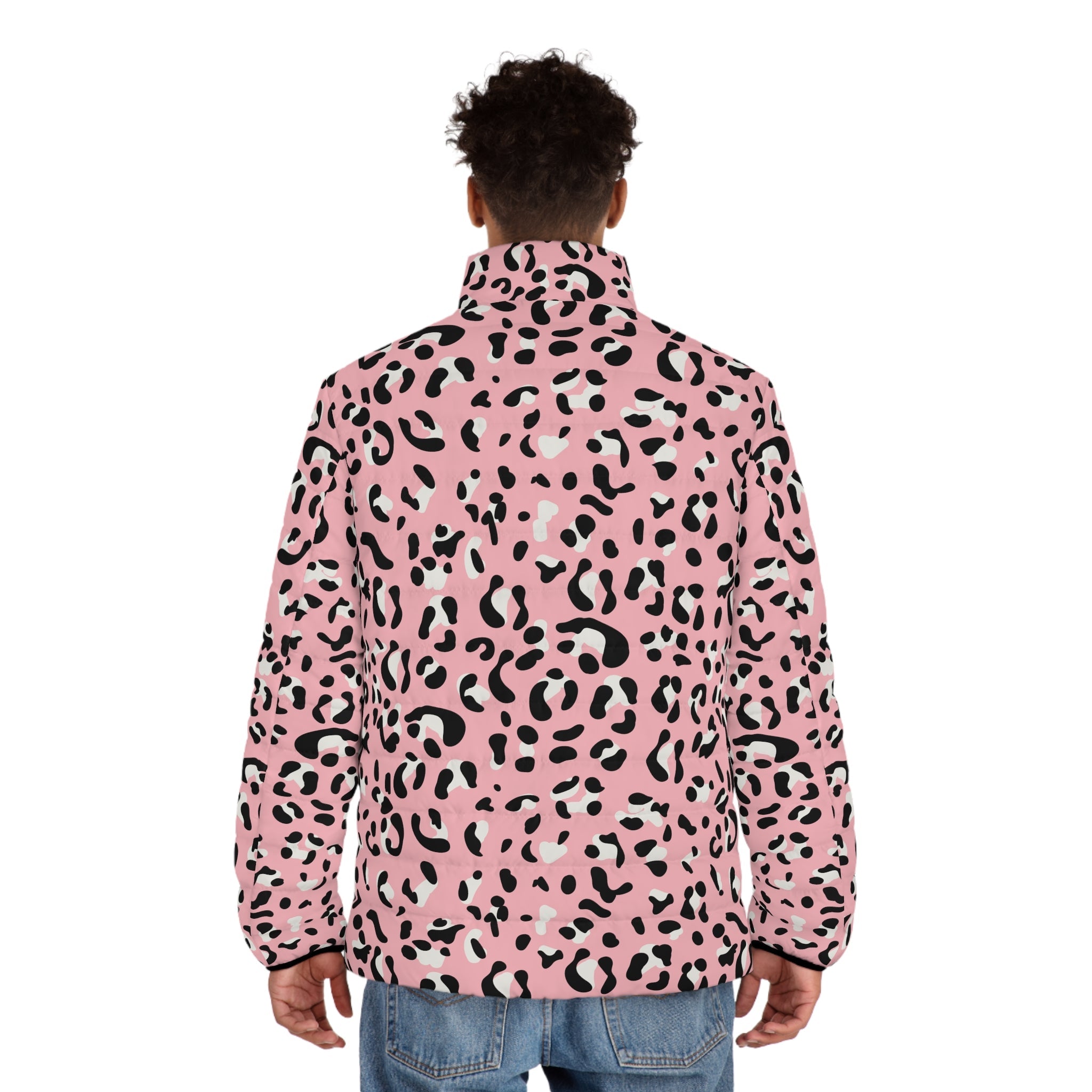JAKKOUTTHEBXX Pink Leopard Print Puffer Jacket 2025