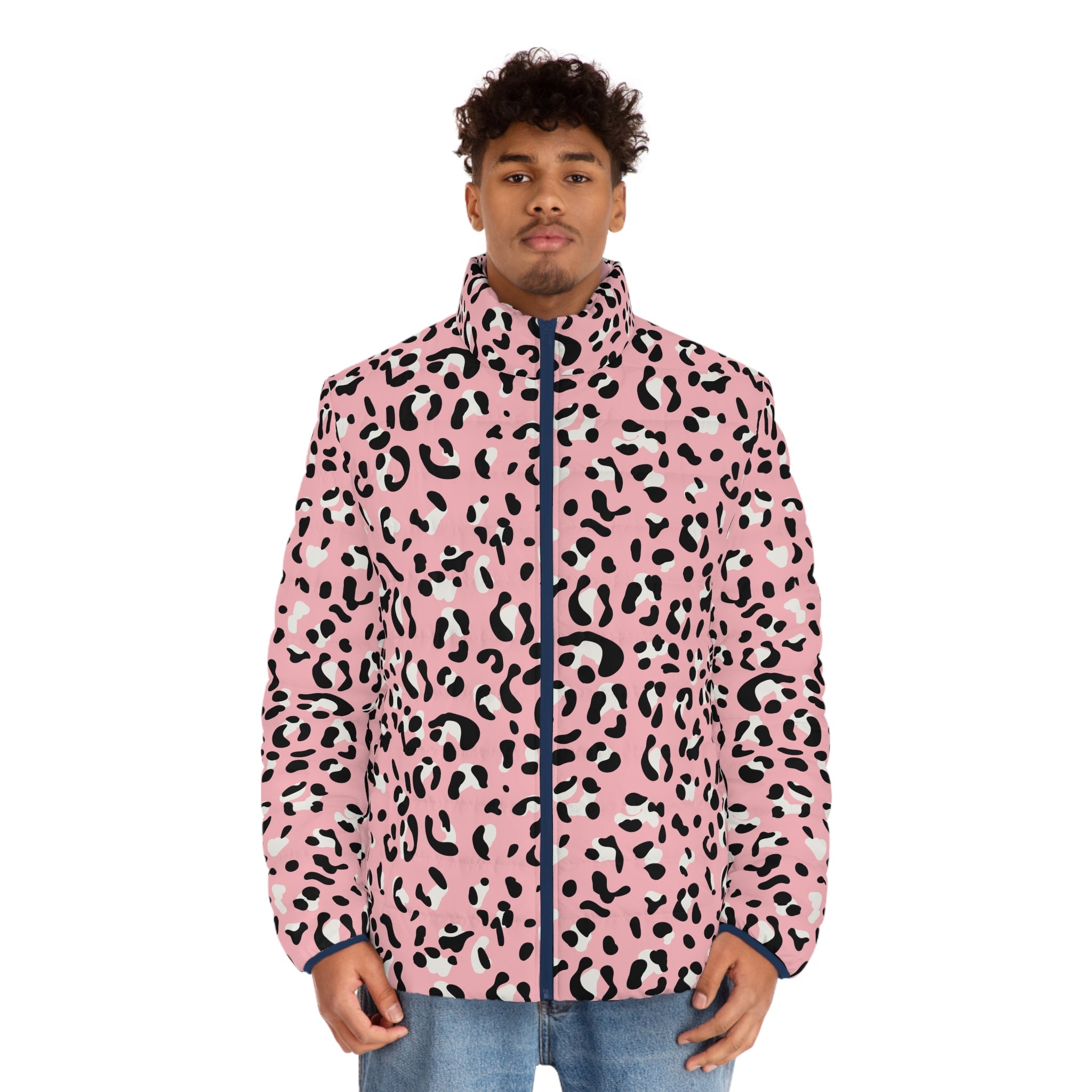 JAKKOUTTHEBXX Pink Leopard Print Puffer Jacket 2025