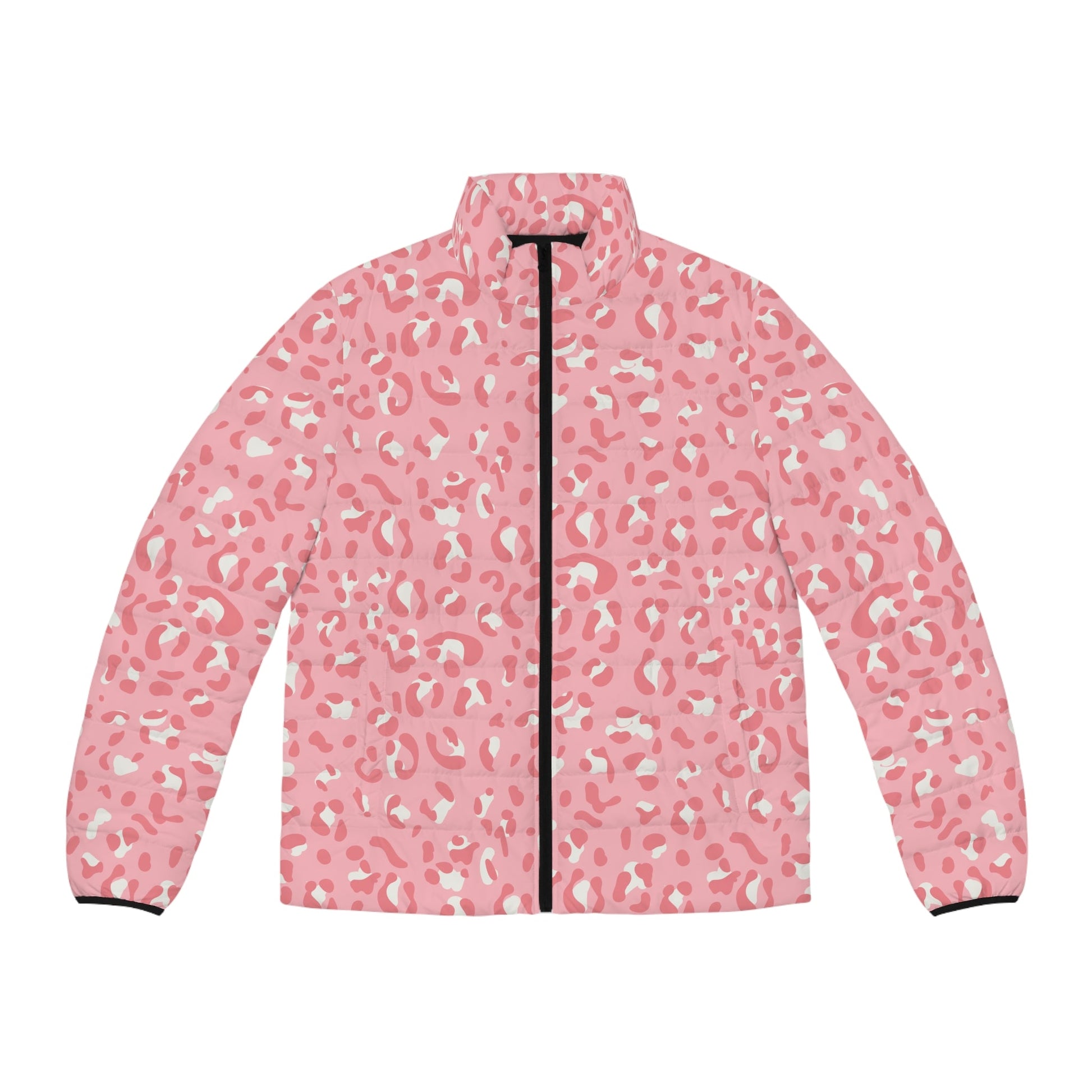 JAKKOUTTHEBXX Pink Leopard Print Quilted Puffer Jacket 2025
