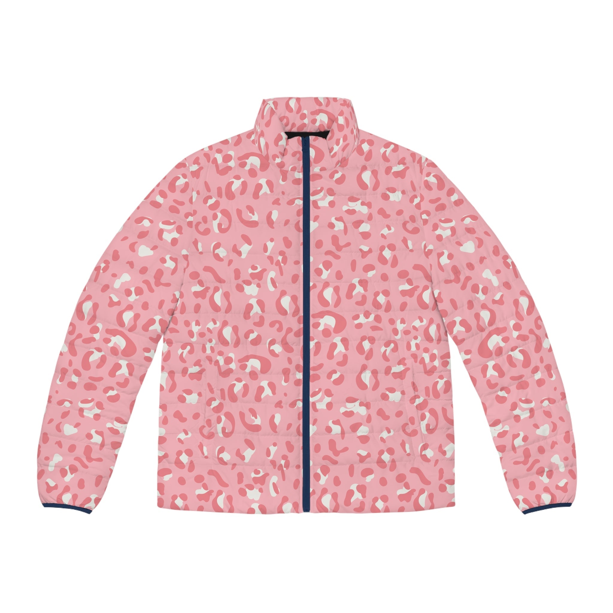 JAKKOUTTHEBXX Pink Leopard Print Quilted Puffer Jacket 2025