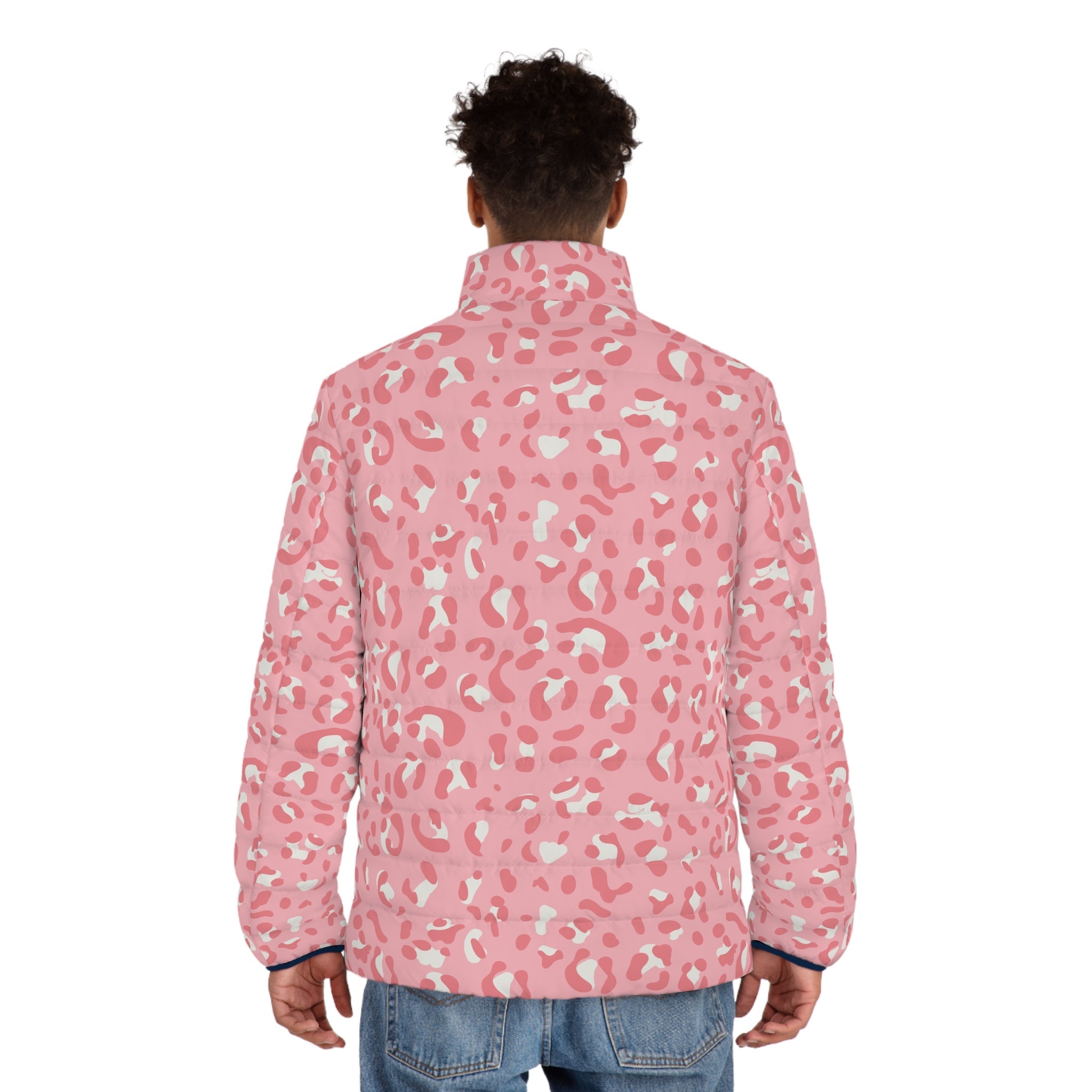 JAKKOUTTHEBXX Pink Leopard Print Quilted Puffer Jacket 2025