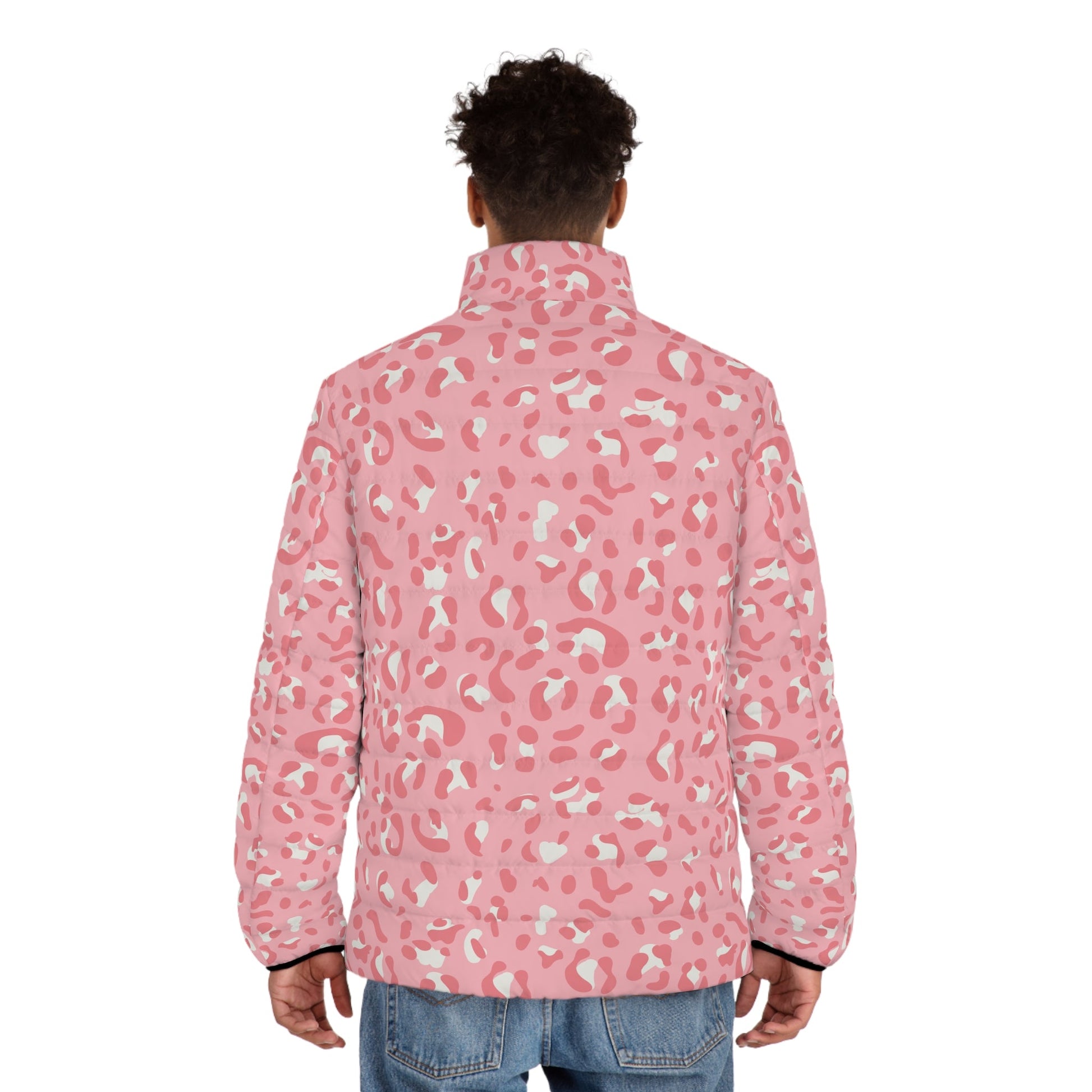 JAKKOUTTHEBXX Pink Leopard Print Quilted Puffer Jacket 2025