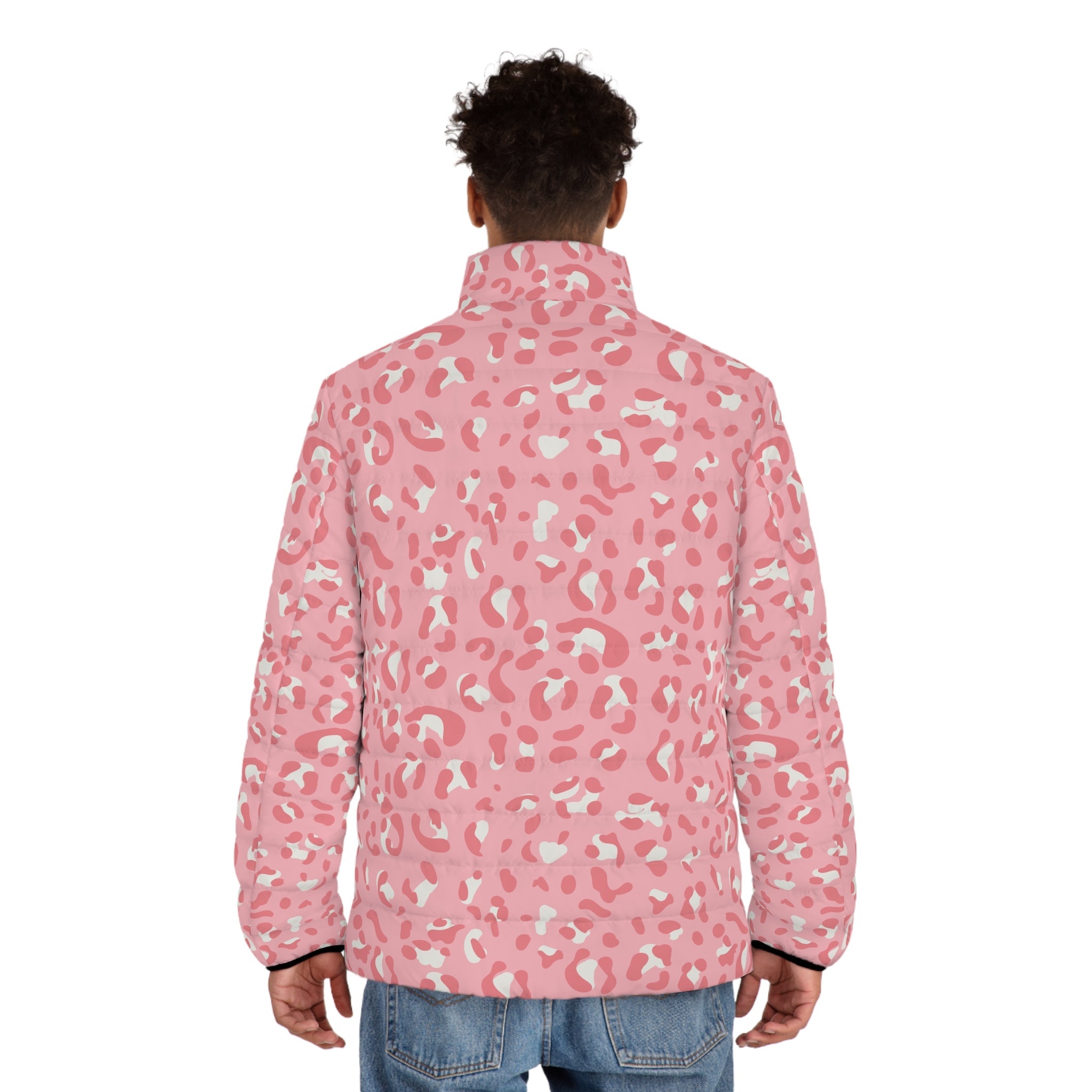 JAKKOUTTHEBXX Pink Leopard Print Quilted Puffer Jacket 2025