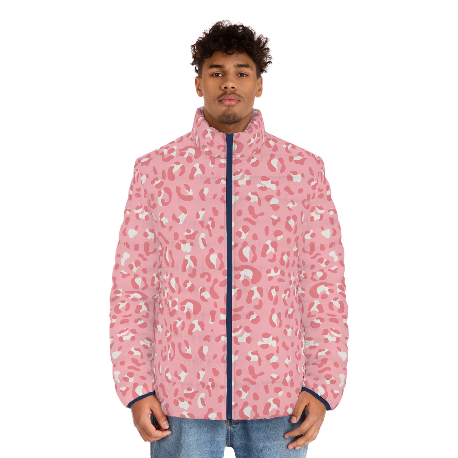 JAKKOUTTHEBXX Pink Leopard Print Quilted Puffer Jacket 2025