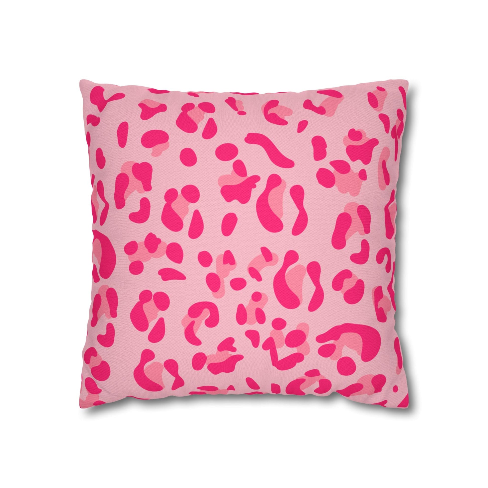 Pink Leopard Print Throw Pillow, Artsulli - Art is Long, Life is Short, Home Decor, Size, 16" × 16", , , , , 25006617610156554471