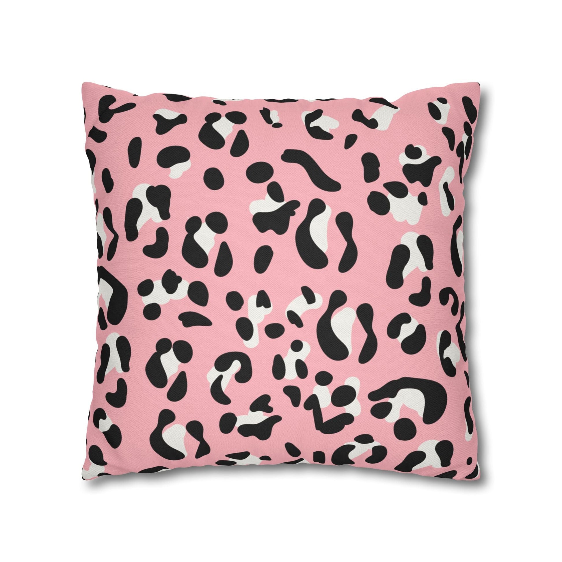Pink Leopard Print Throw Pillow, Artsulli - Art is Long, Life is Short, Home Decor, , , , , , , 