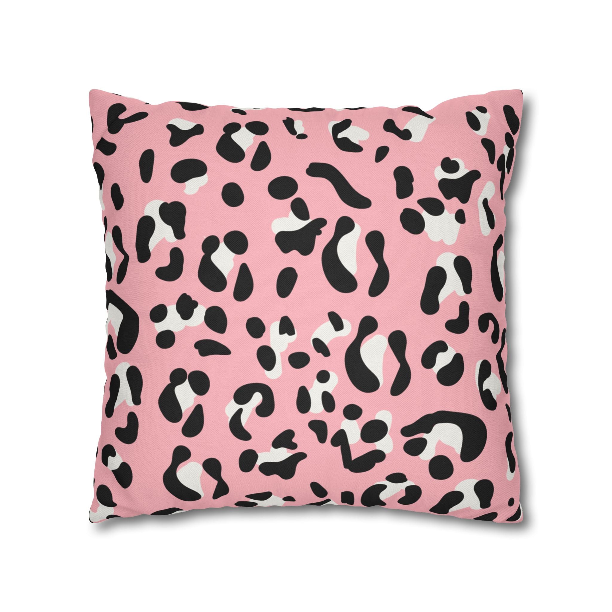 Pink Leopard Print Throw Pillow, Artsulli - Art is Long, Life is Short, Home Decor, , , , , , , 