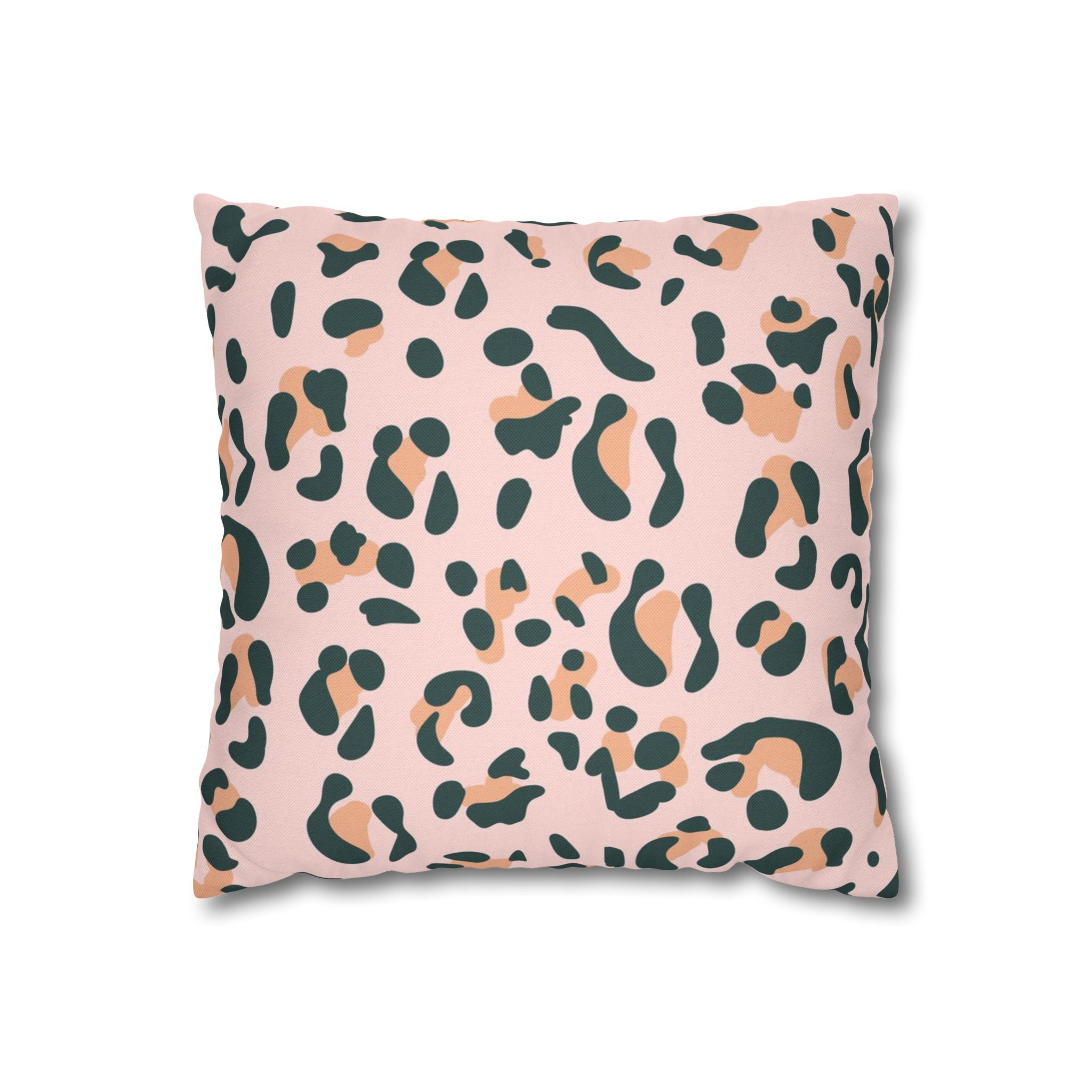 Pink Leopard Print Throw Pillow, Artsulli - Art is Long, Life is Short, Home Decor, Size, 14" × 14", , , , , 33266560188338767155