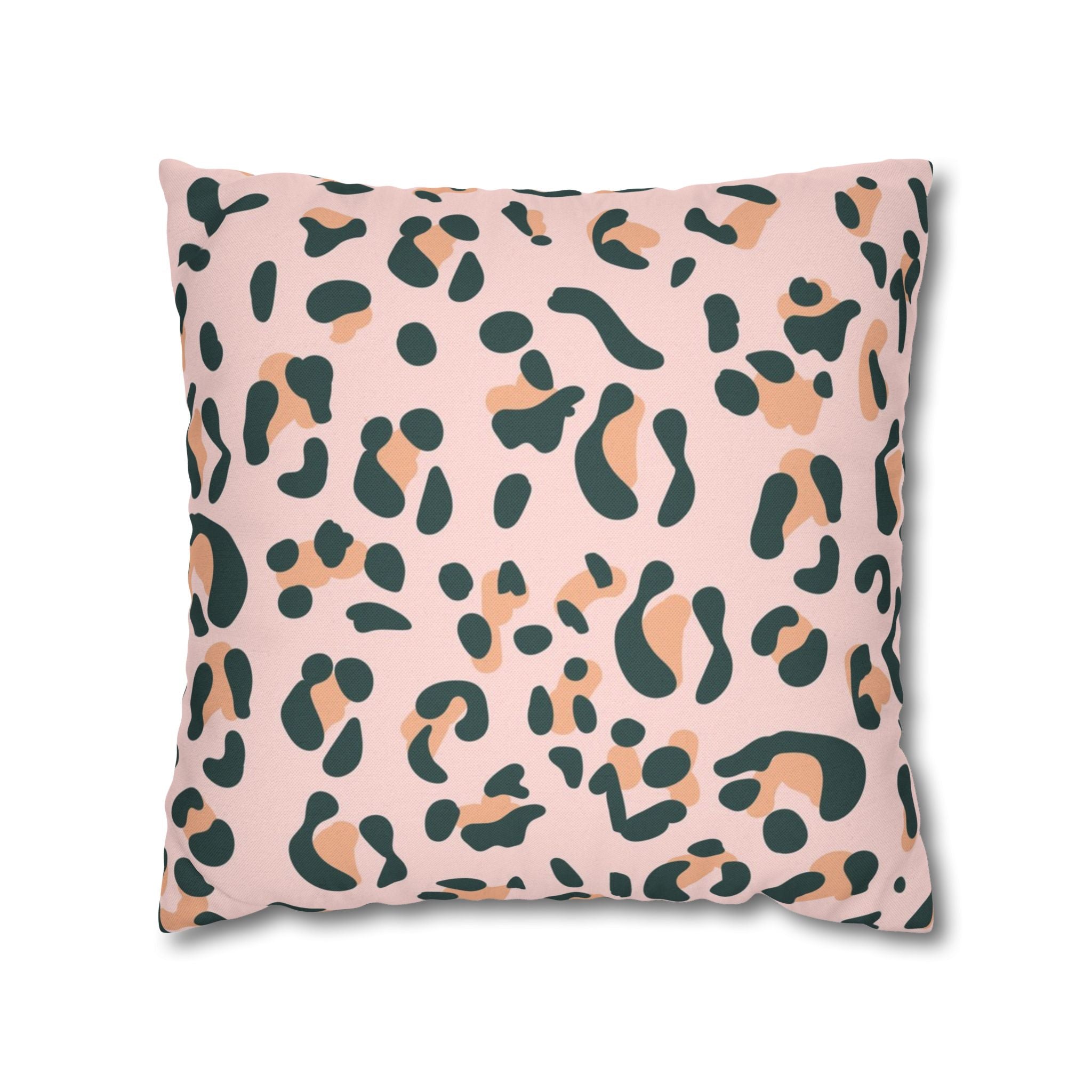 Pink Leopard Print Throw Pillow, Artsulli - Art is Long, Life is Short, Home Decor, Size, 18" × 18", , , , , 17097628481105967480