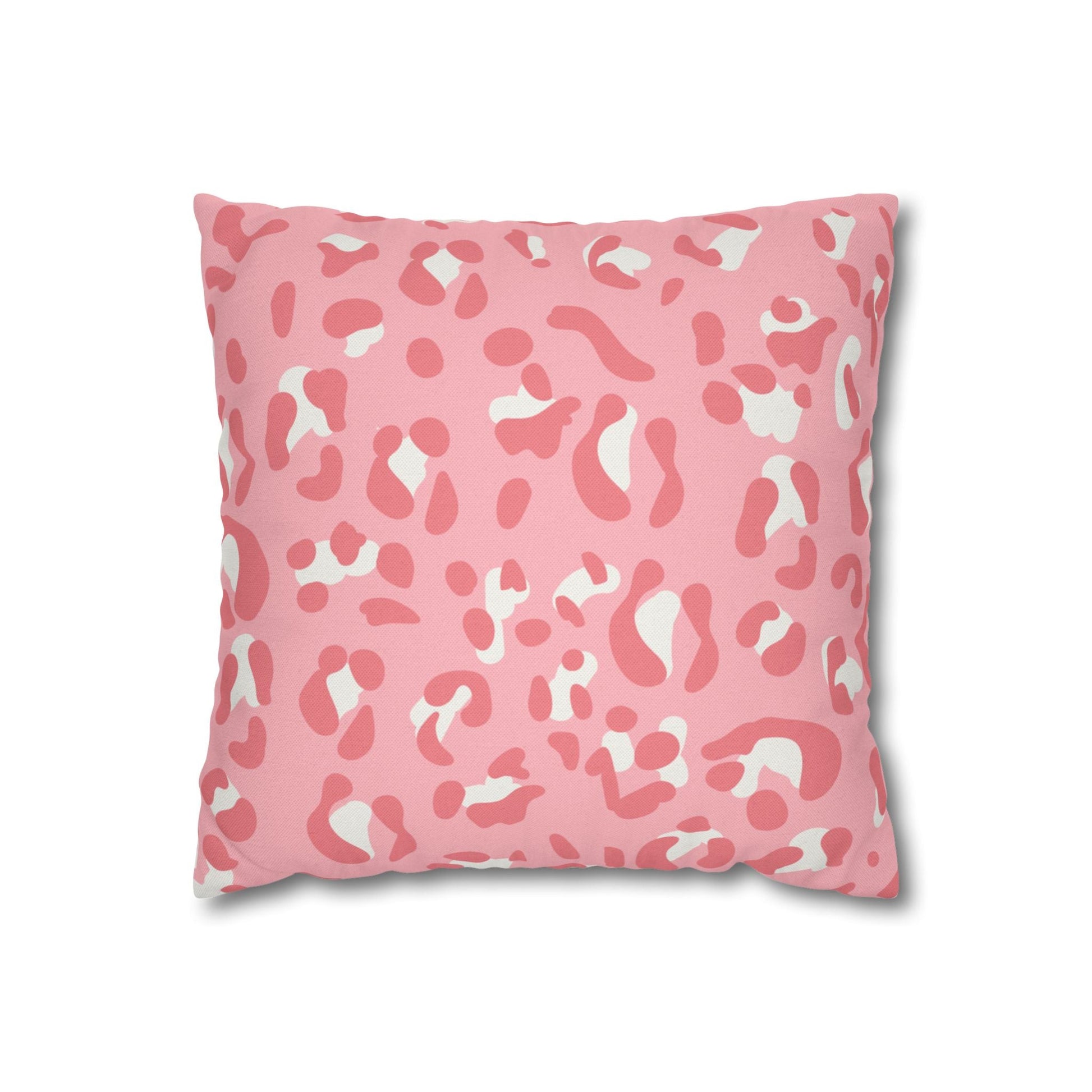 Pink Leopard Print Throw Pillow, Artsulli - Art is Long, Life is Short, Home Decor, Size, 14" × 14", , , , , 14089343204281285051