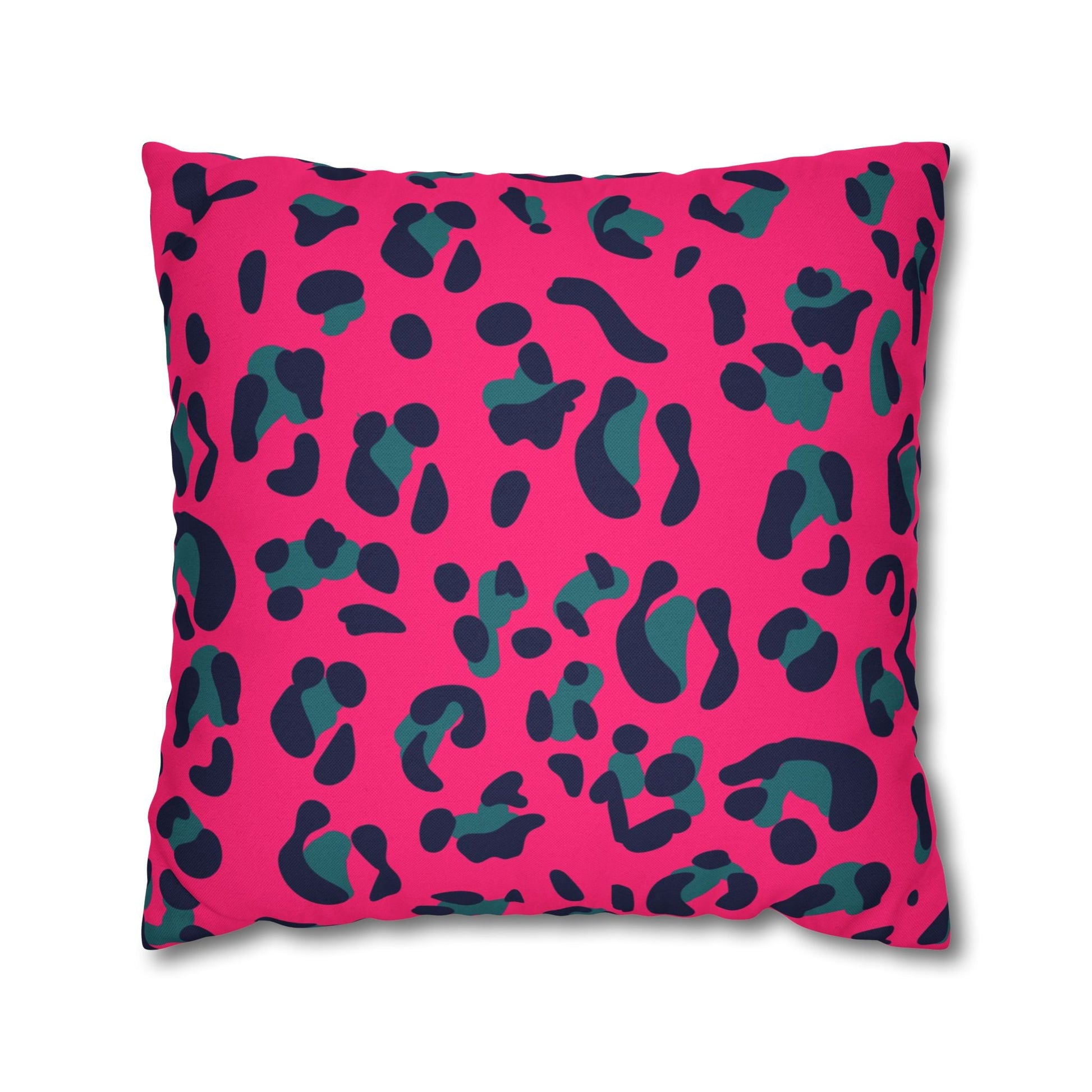 Pink Leopard Print Throw Pillow, Artsulli - Art is Long, Life is Short, Home Decor, Size, 20" × 20", , , , , 31215979878420984668