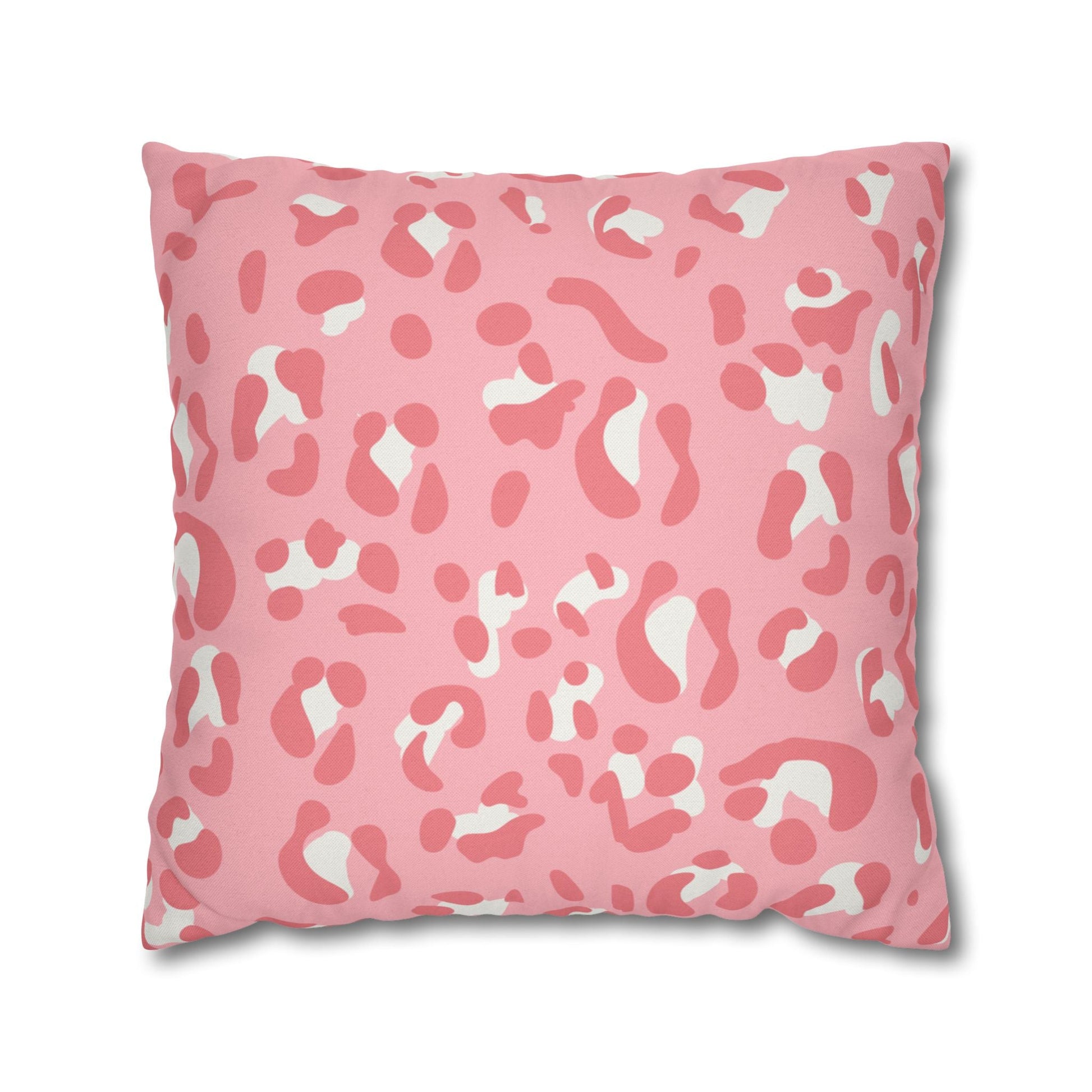 Pink Leopard Print Throw Pillow, Artsulli - Art is Long, Life is Short, Home Decor, Size, 20" × 20", , , , , 98234451612169676379