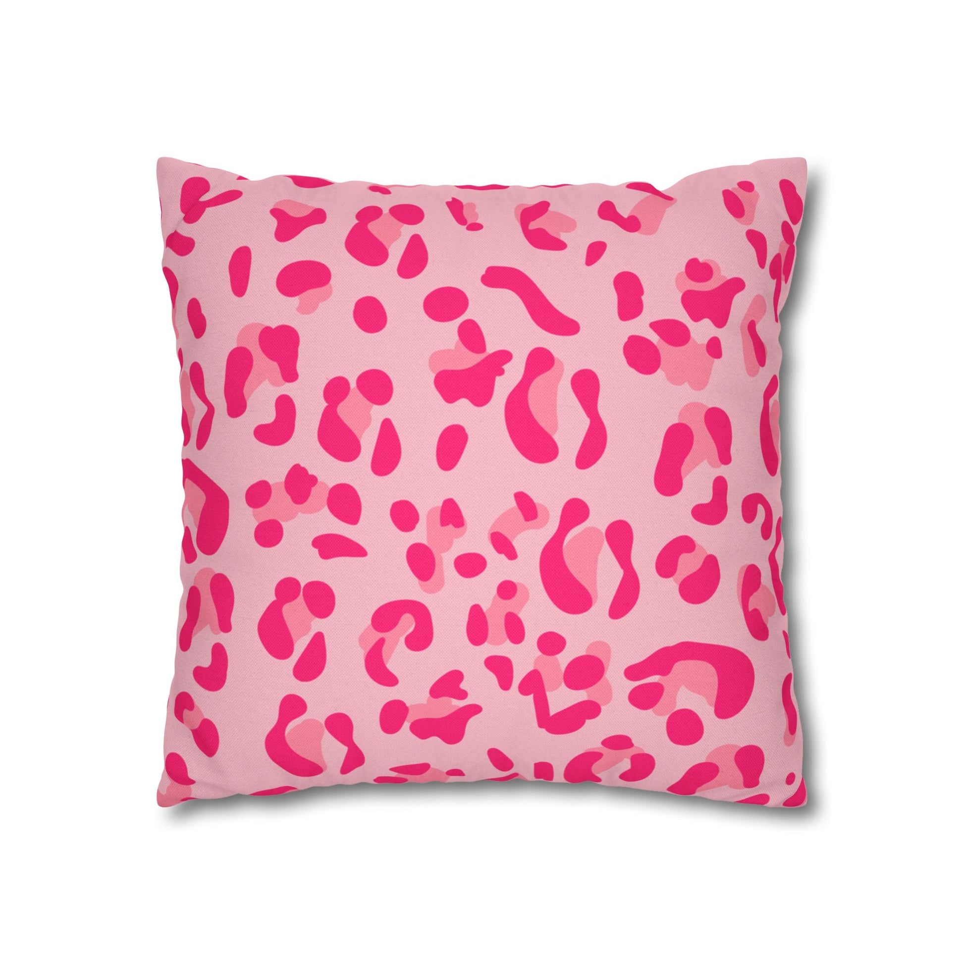 Pink Leopard Print Throw Pillow, Artsulli - Art is Long, Life is Short, Home Decor, , , , , , , 