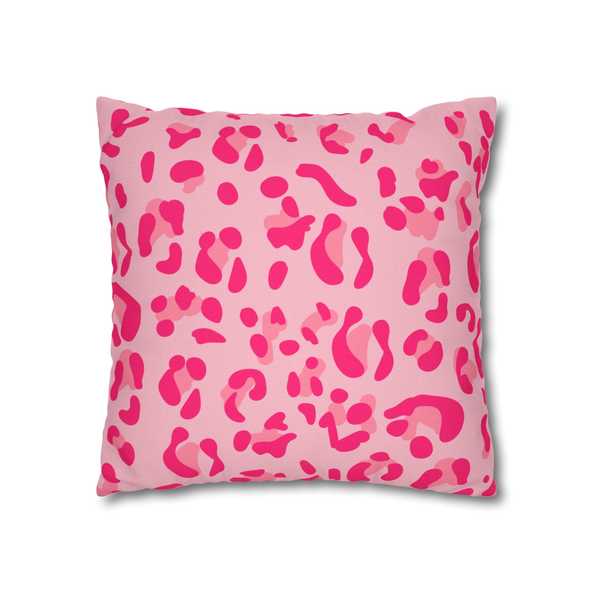 Pink Leopard Print Throw Pillow, Artsulli - Art is Long, Life is Short, Home Decor, , , , , , , 