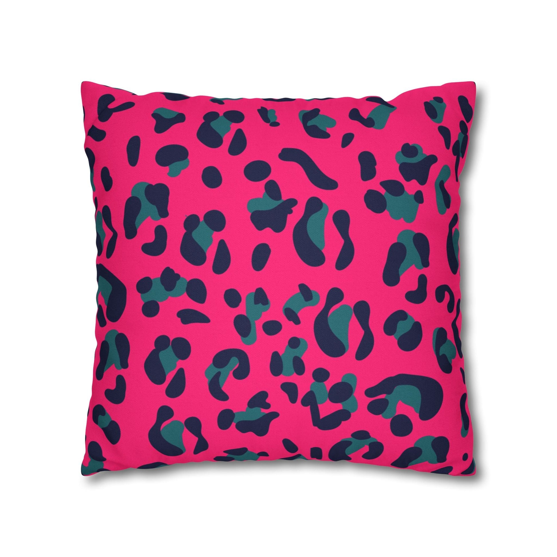 Pink Leopard Print Throw Pillow, Artsulli - Art is Long, Life is Short, Home Decor, , , , , , , 