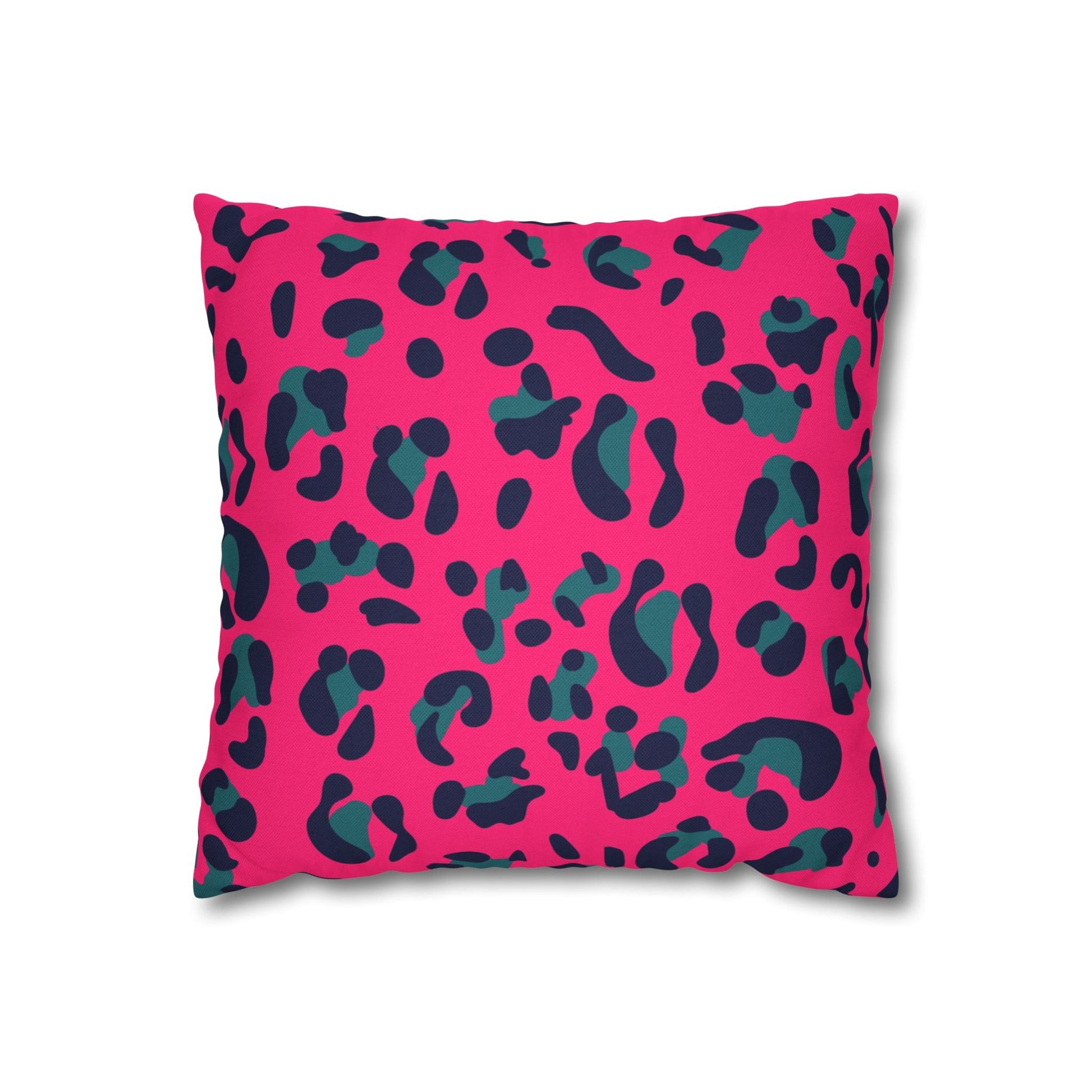 Pink Leopard Print Throw Pillow, Artsulli - Art is Long, Life is Short, Home Decor, Size, 14" × 14", , , , , 33367311608166028105