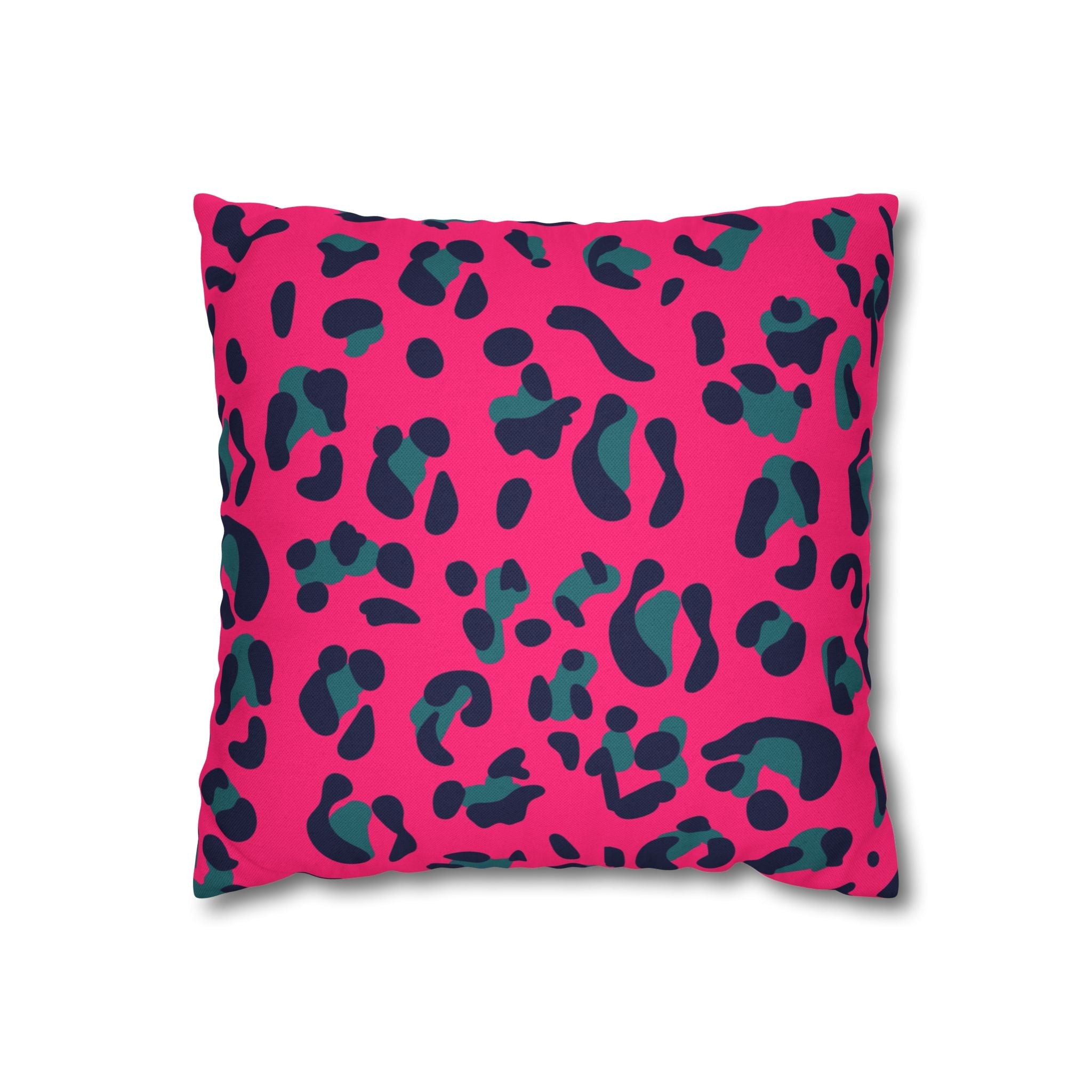 Pink Leopard Print Throw Pillow, Artsulli - Art is Long, Life is Short, Home Decor, Size, 14" × 14", , , , , 33367311608166028105