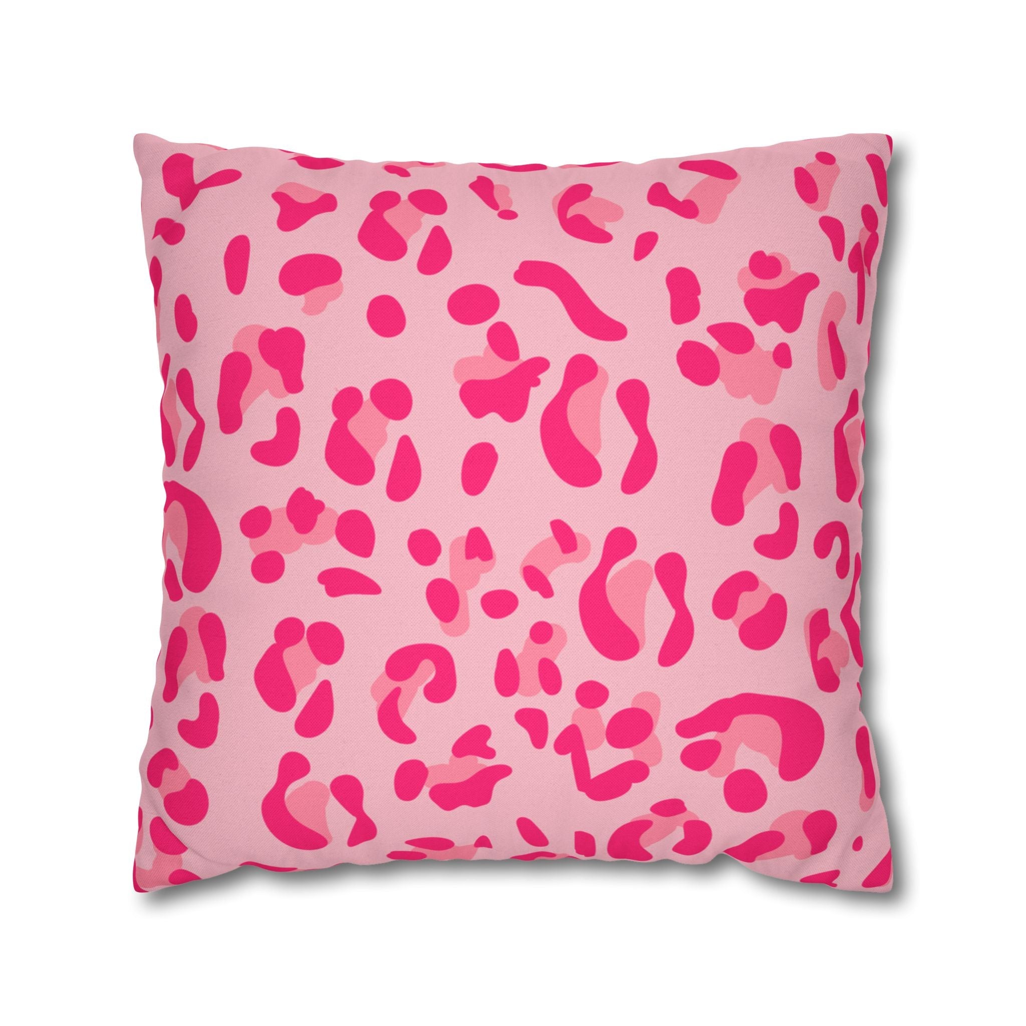 Pink Leopard Print Throw Pillow, Artsulli - Art is Long, Life is Short, Home Decor, Size, 20" × 20", , , , , 17640802657947179511