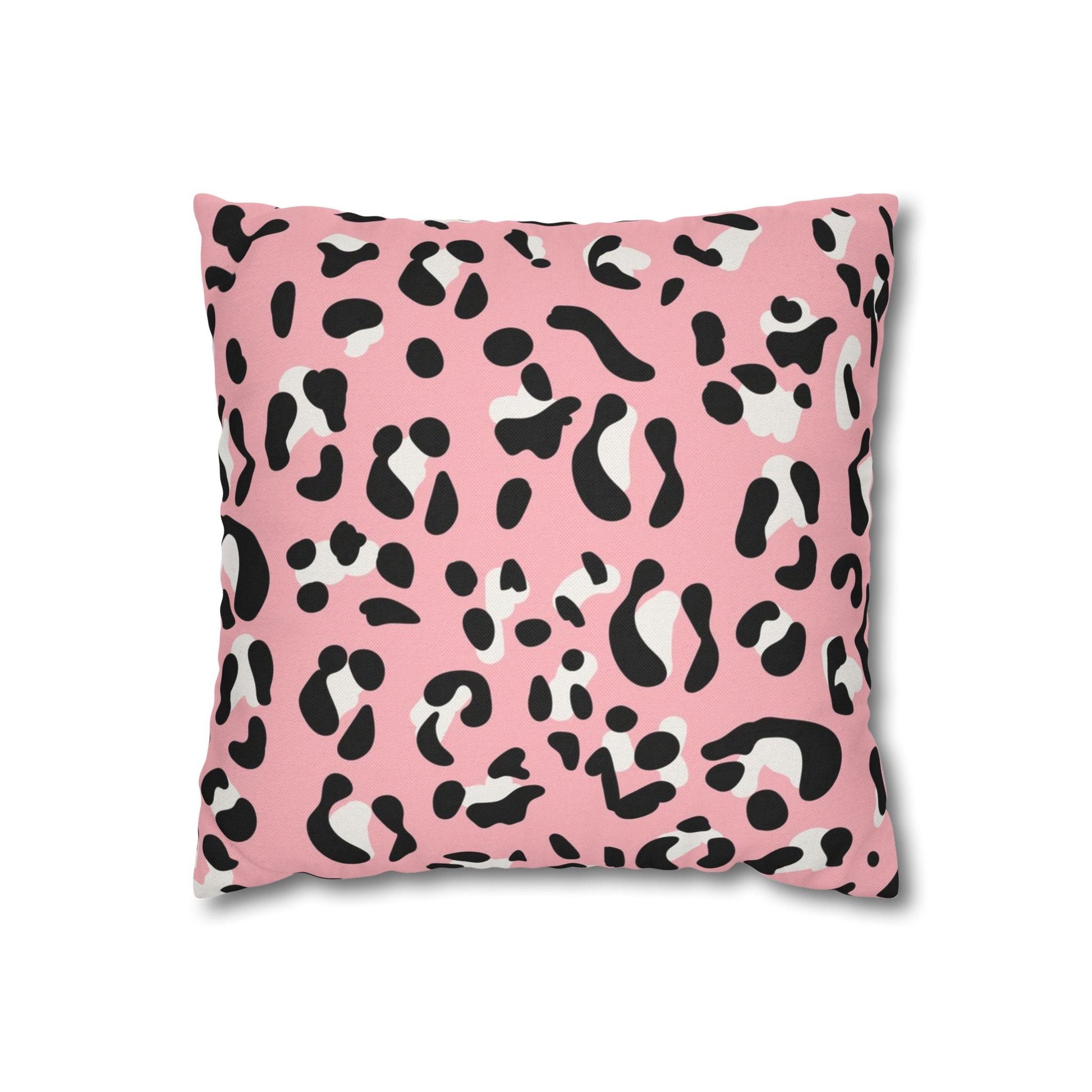 Pink Leopard Print Throw Pillow, Artsulli - Art is Long, Life is Short, Home Decor, Size, 14" × 14", , , , , 20463242100285579183