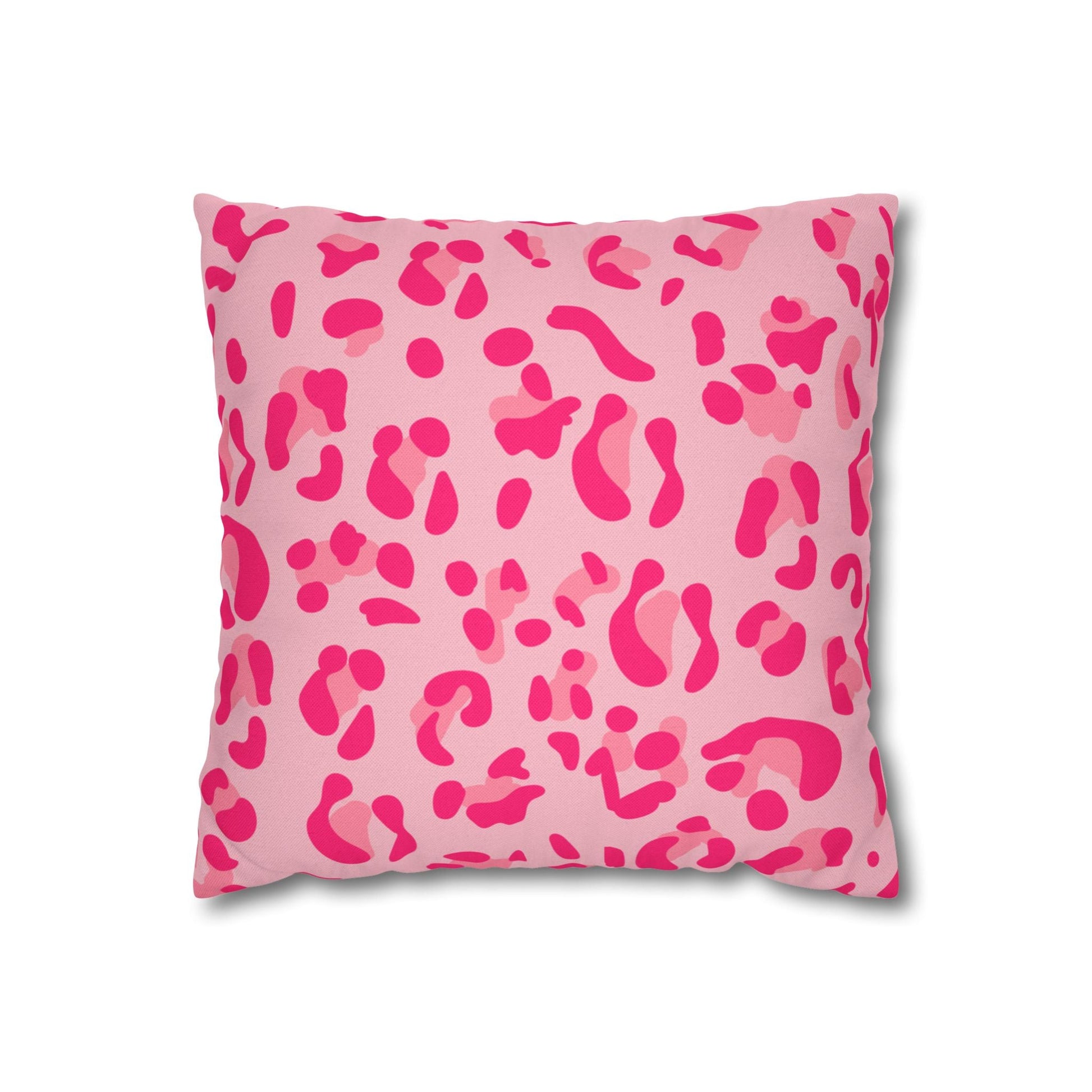 Pink Leopard Print Throw Pillow, Artsulli - Art is Long, Life is Short, Home Decor, Size, 14" × 14", , , , , 17460309574865611838