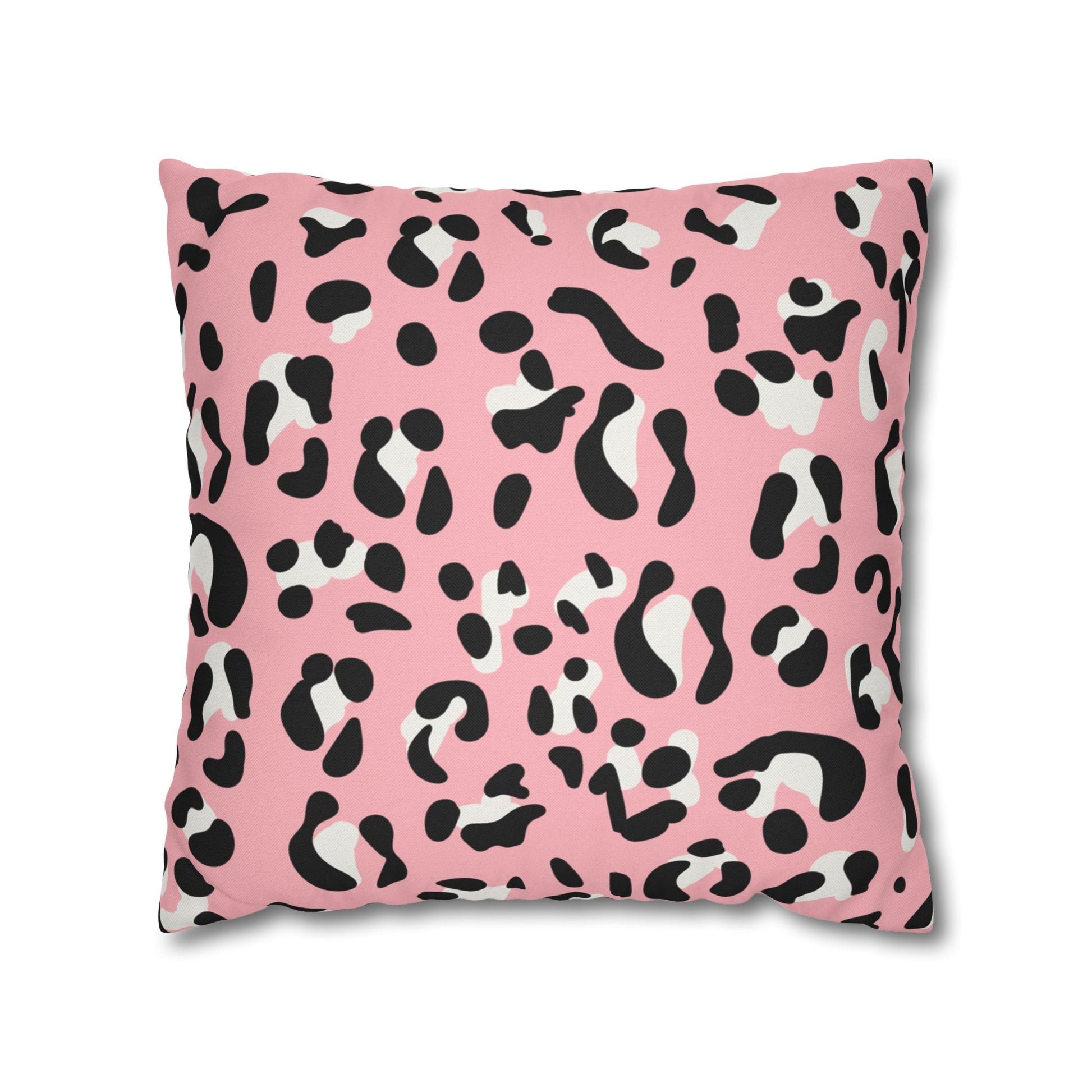 Pink Leopard Print Throw Pillow, Artsulli - Art is Long, Life is Short, Home Decor, Size, 18" × 18", , , , , 29412911859554165381