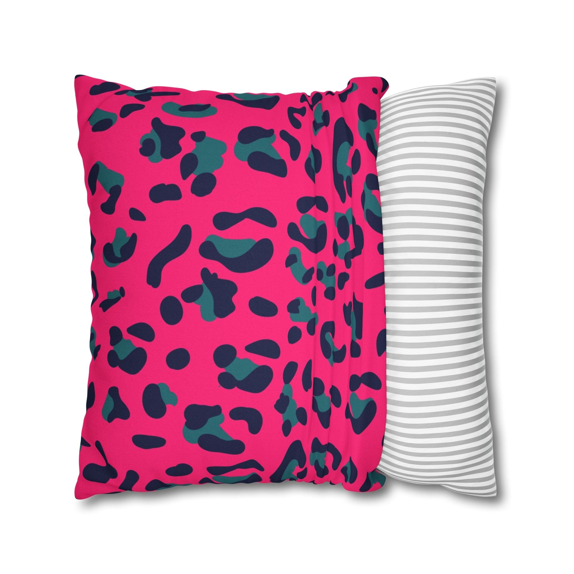 Pink Leopard Print Throw Pillow, Artsulli - Art is Long, Life is Short, Home Decor, , , , , , , 