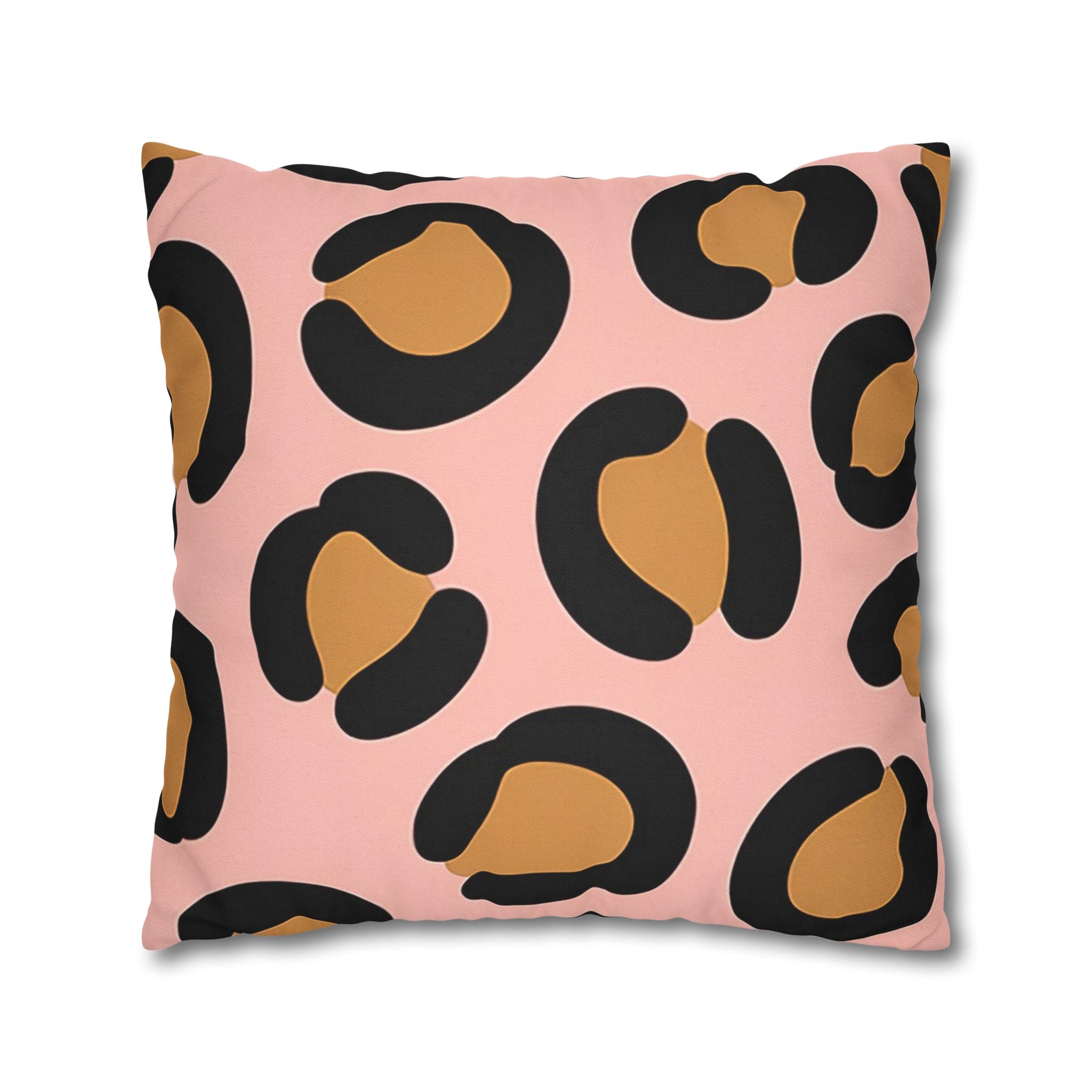 Pink Leopard Print Throw Pillow, Artsulli - Art is Long, Life is Short, Home Decor, , , , , , , 