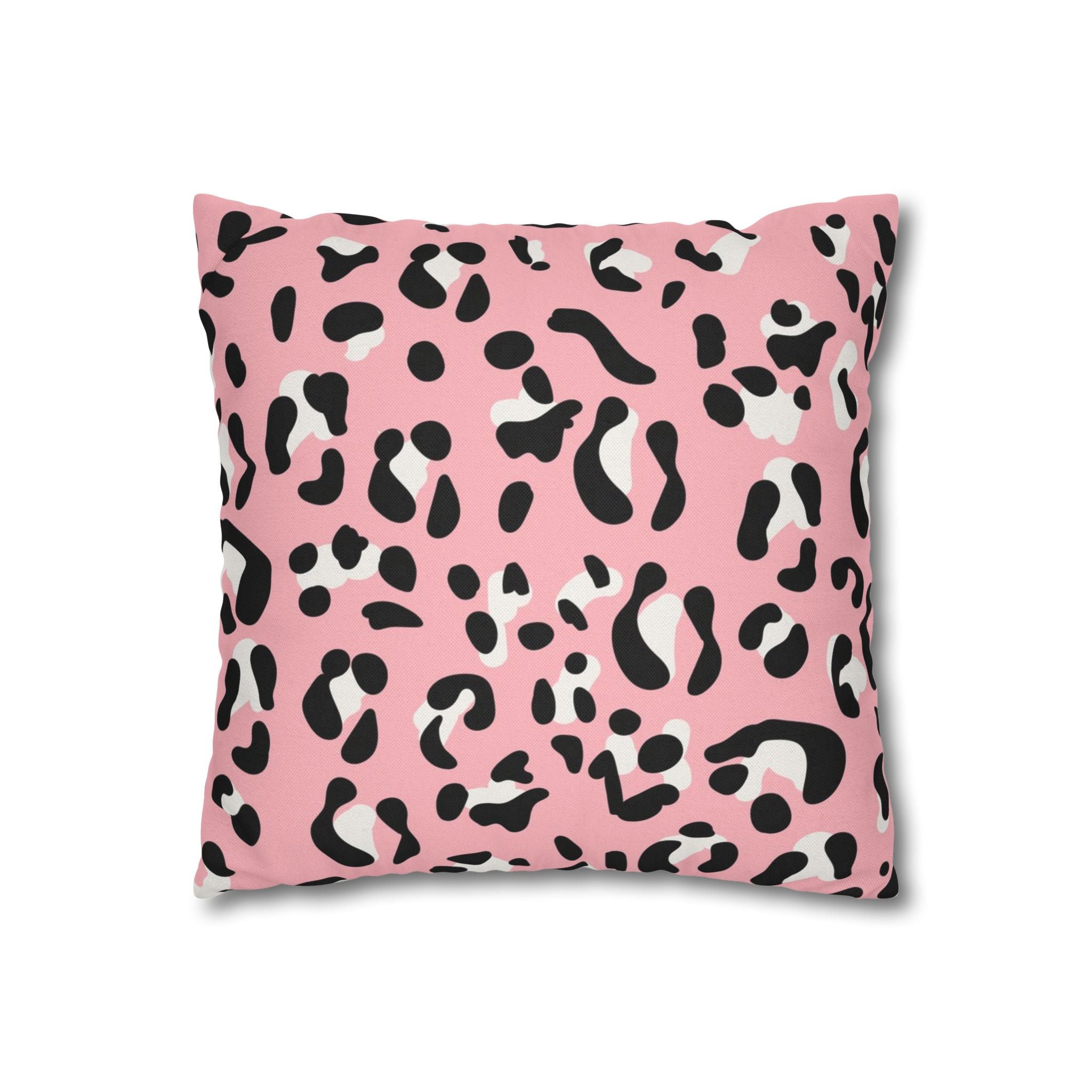 Pink Leopard Print Throw Pillow, Artsulli - Art is Long, Life is Short, Home Decor, , , , , , , 