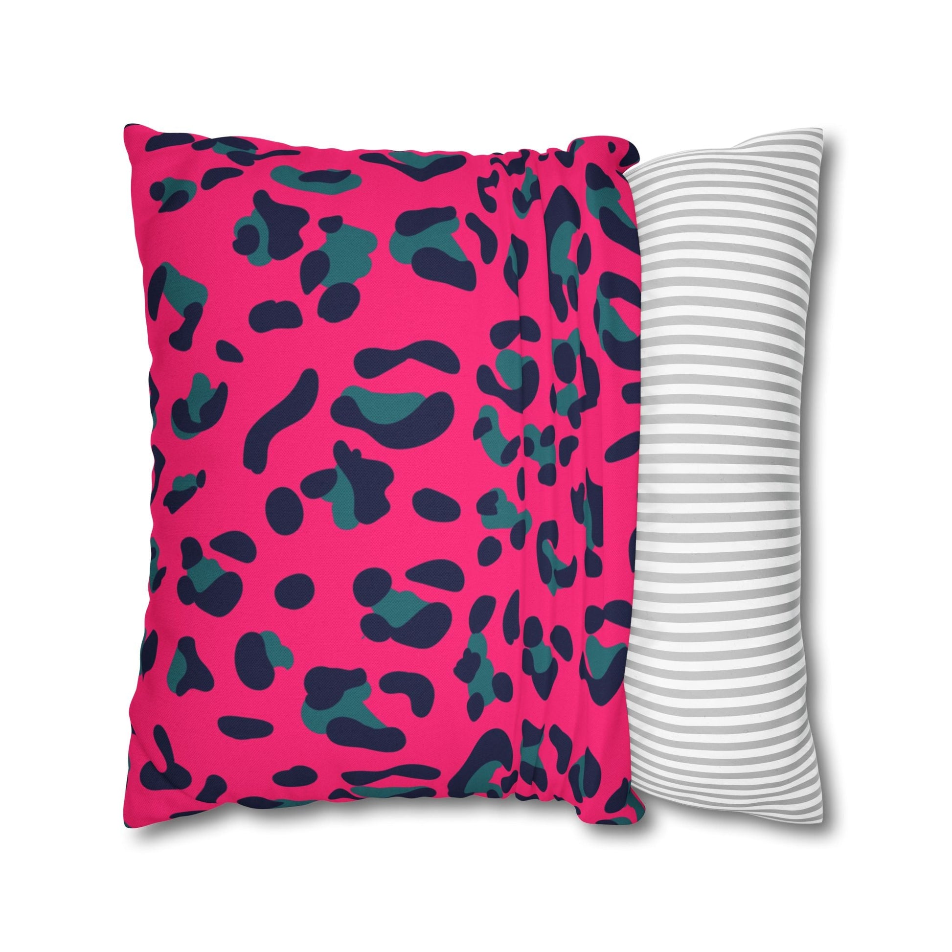Pink Leopard Print Throw Pillow, Artsulli - Art is Long, Life is Short, Home Decor, , , , , , , 