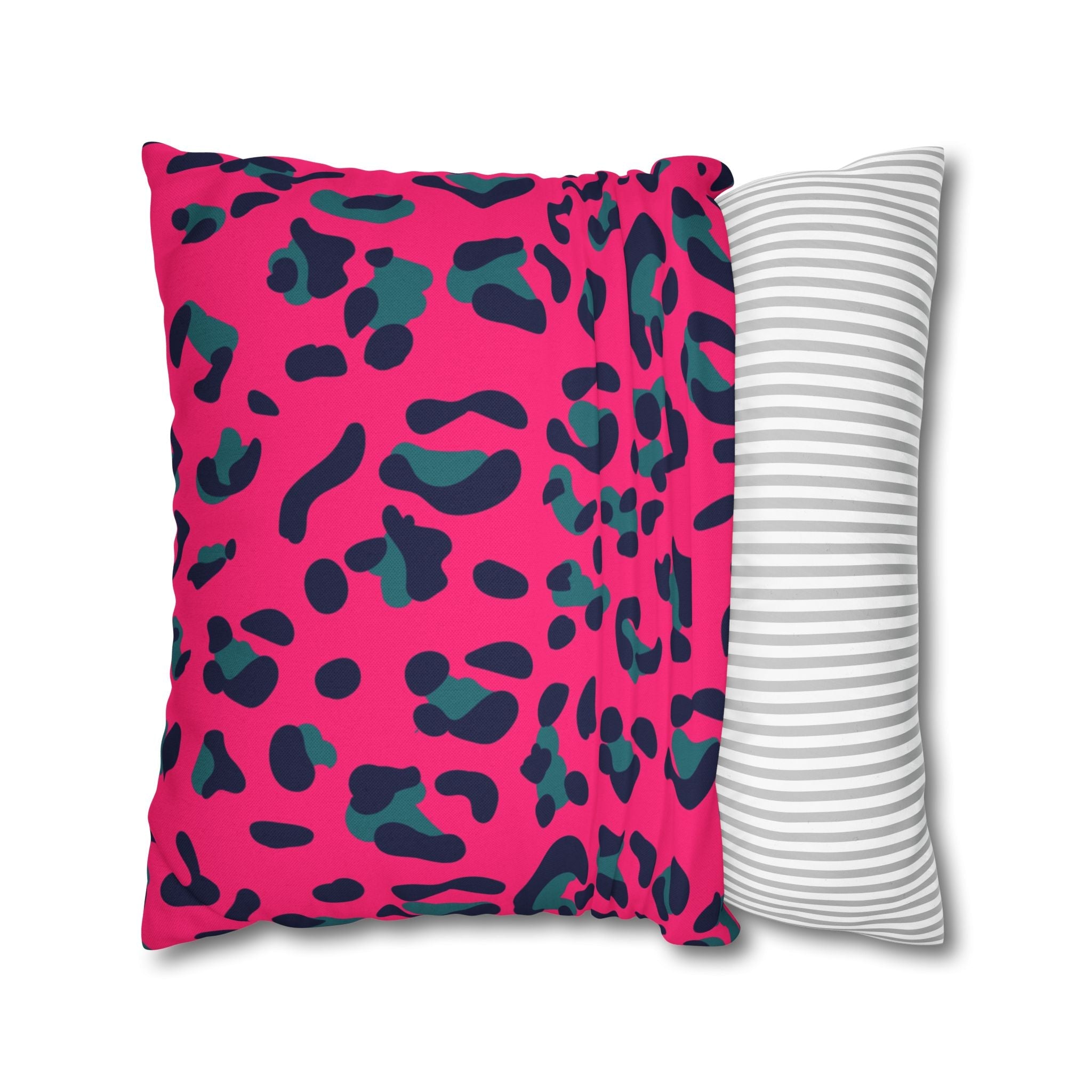 Pink Leopard Print Throw Pillow, Artsulli - Art is Long, Life is Short, Home Decor, , , , , , , 