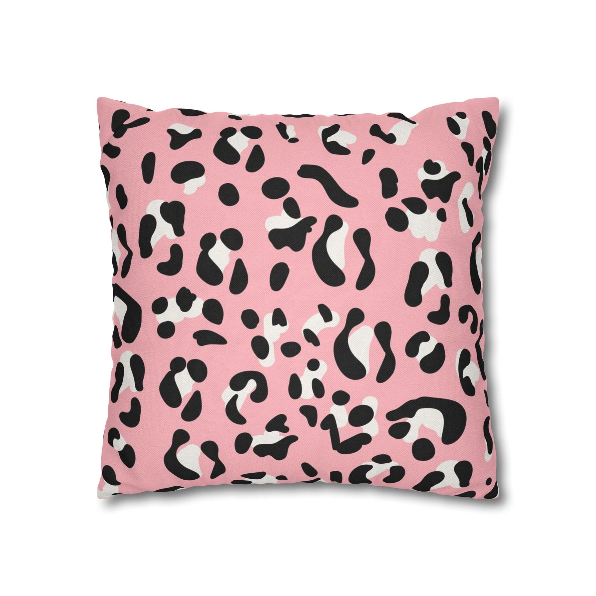 Pink Leopard Print Throw Pillow, Artsulli - Art is Long, Life is Short, Home Decor, , , , , , , 