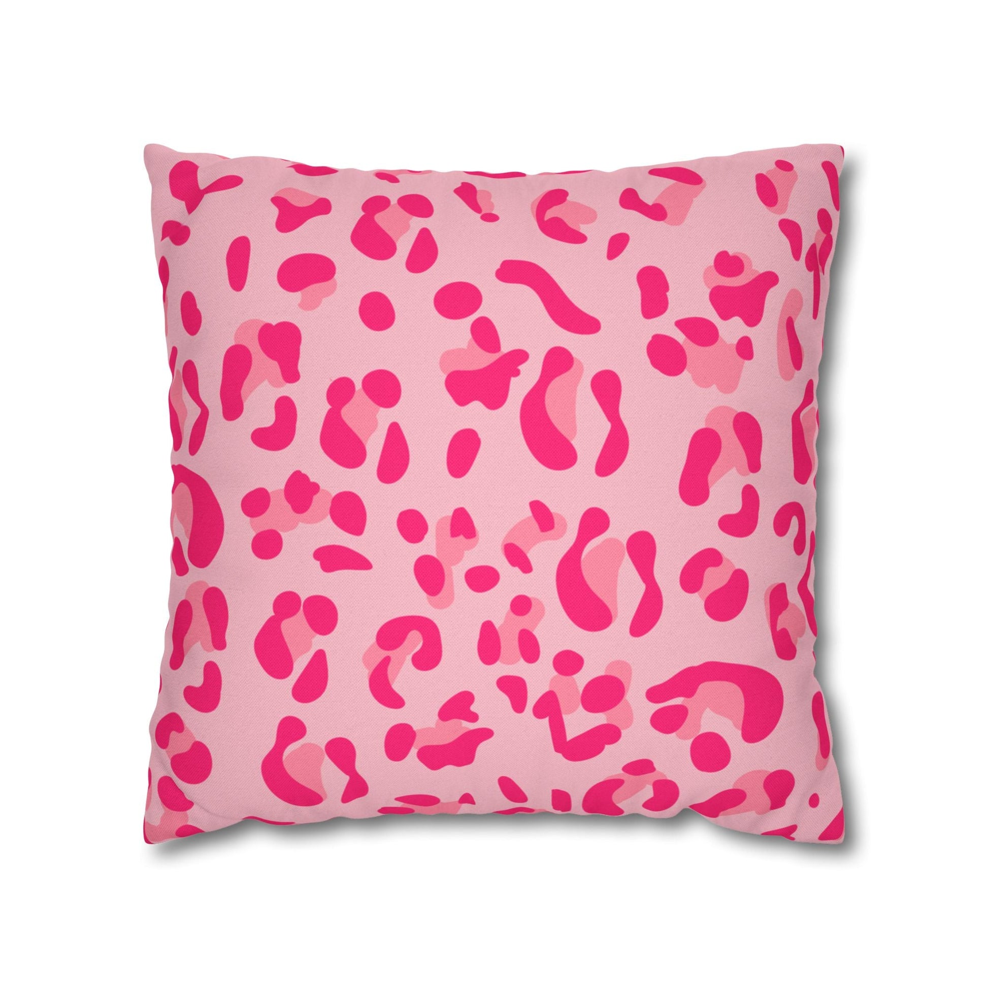 Pink Leopard Print Throw Pillow, Artsulli - Art is Long, Life is Short, Home Decor, Size, 18" × 18", , , , , 77825520453872278643