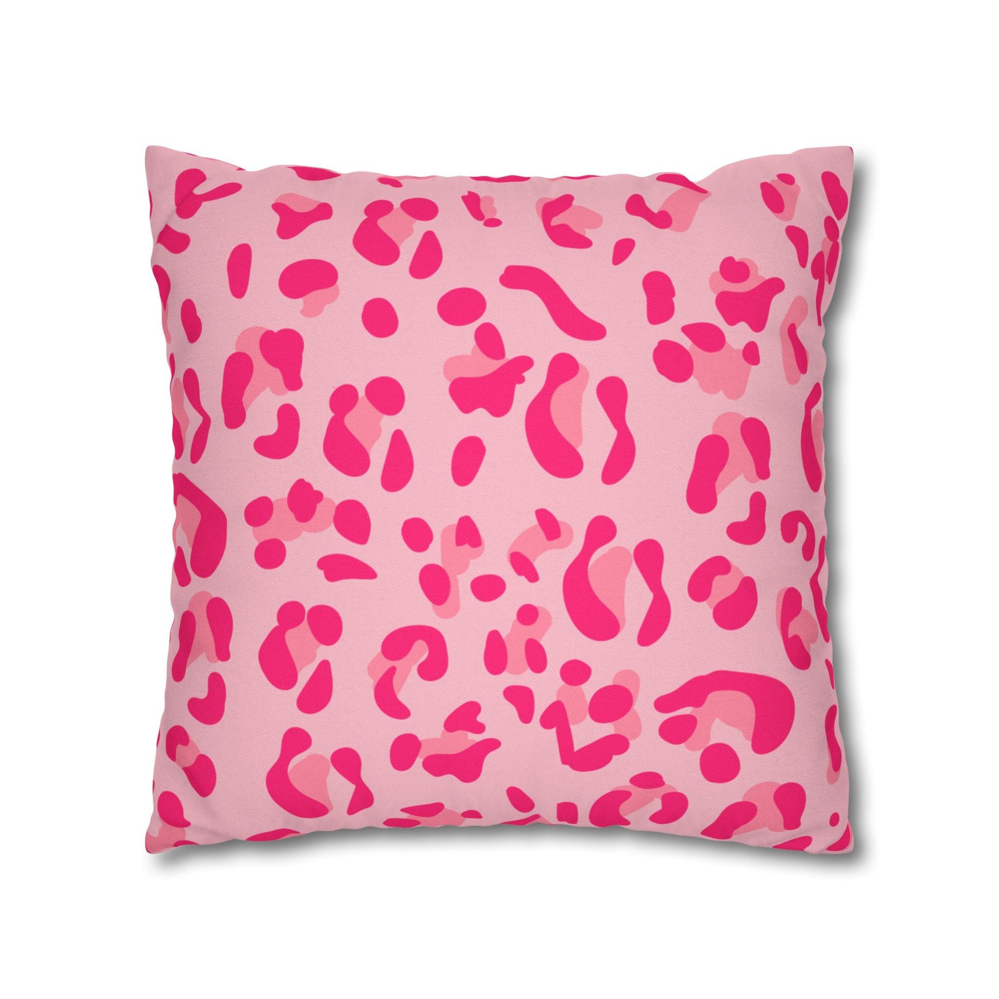 Pink Leopard Print Throw Pillow, Artsulli - Art is Long, Life is Short, Home Decor, , , , , , , 