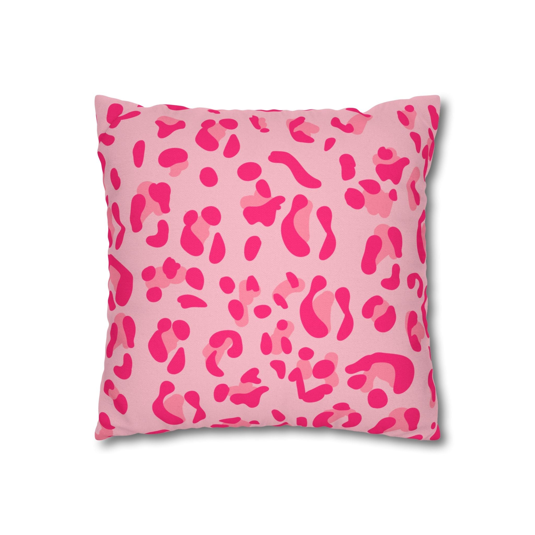Pink Leopard Print Throw Pillow, Artsulli - Art is Long, Life is Short, Home Decor, , , , , , , 