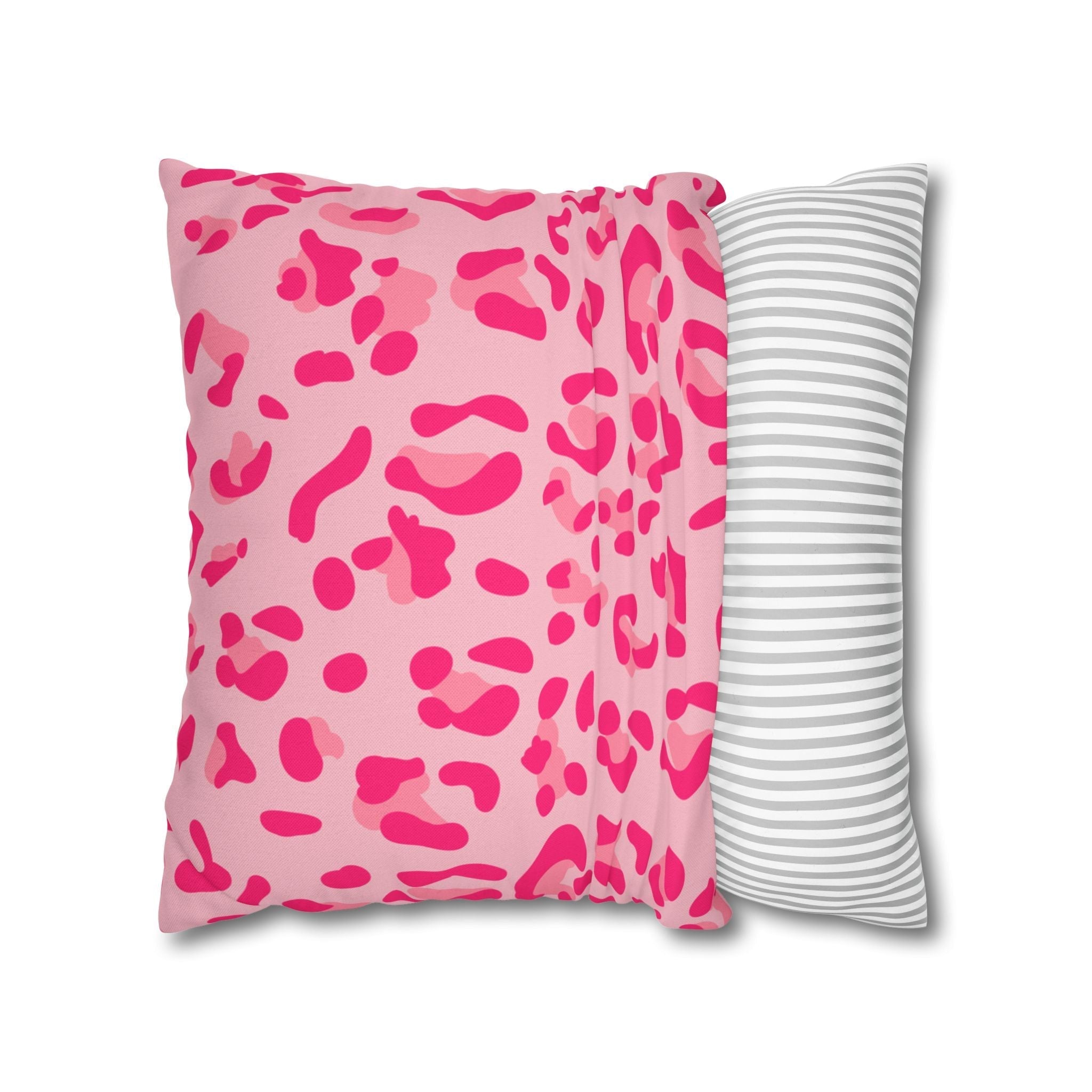 Pink Leopard Print Throw Pillow, Artsulli - Art is Long, Life is Short, Home Decor, , , , , , , 