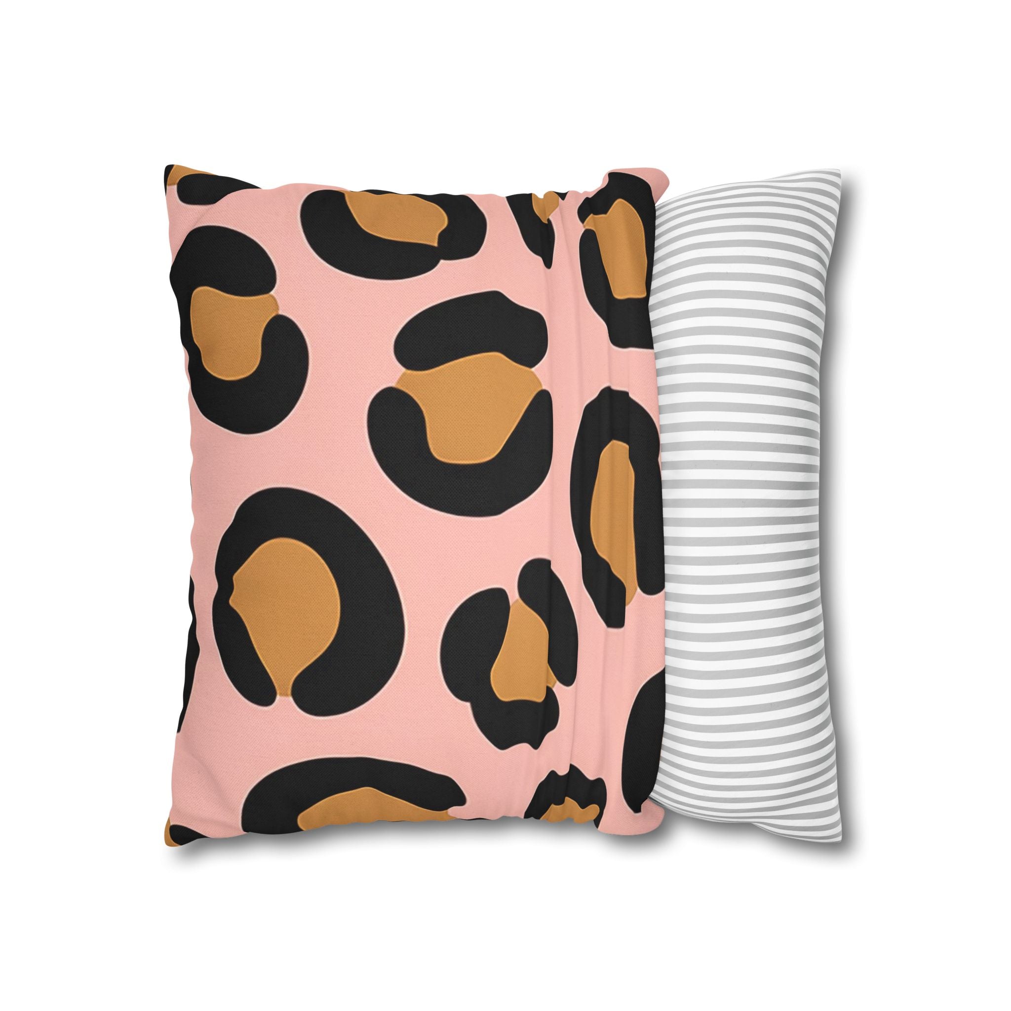 Pink Leopard Print Throw Pillow, Artsulli - Art is Long, Life is Short, Home Decor, , , , , , , 