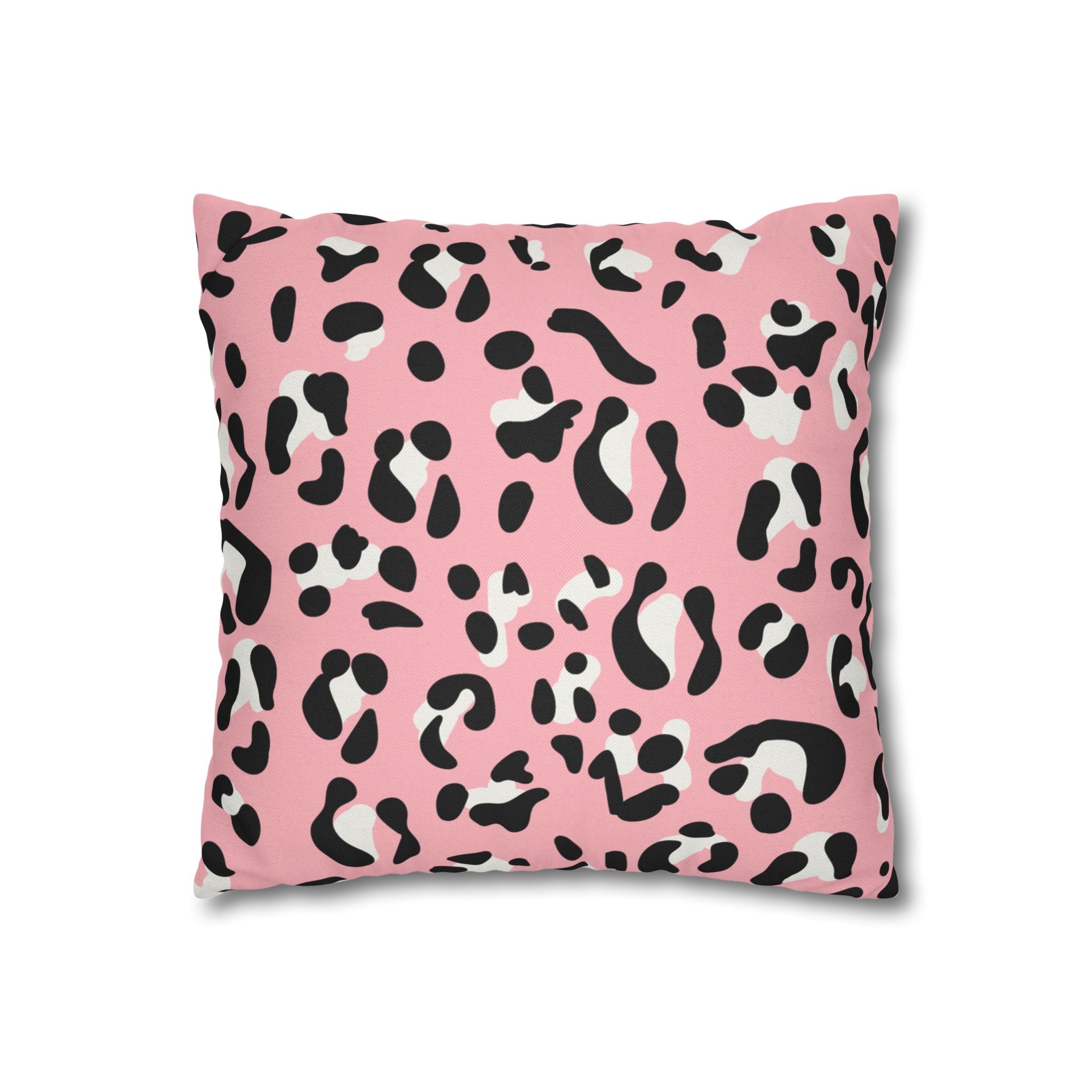 Pink Leopard Print Throw Pillow, Artsulli - Art is Long, Life is Short, Home Decor, , , , , , , 