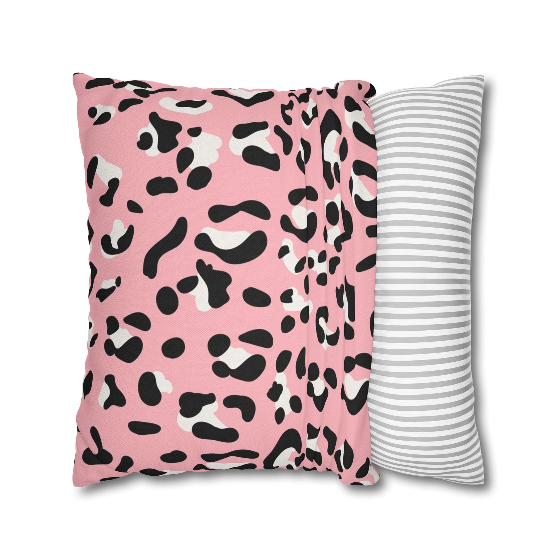 Pink Leopard Print Throw Pillow, Artsulli - Art is Long, Life is Short, Home Decor, , , , , , , 