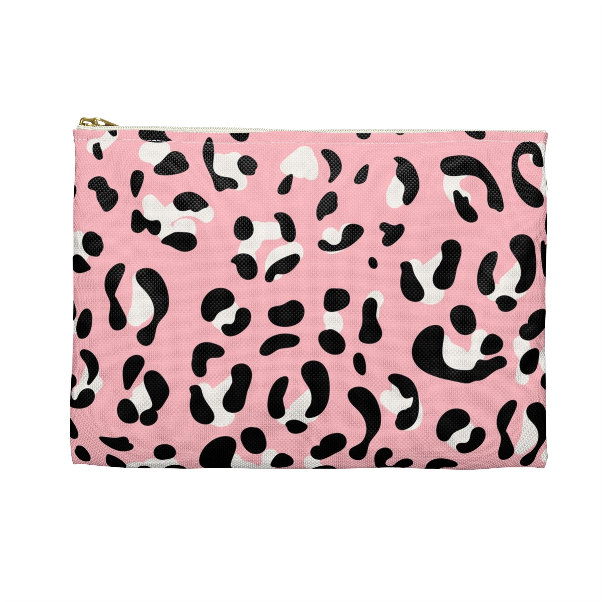 Pink Leopard Print Zipper Pouch, Artsulli - Art is Long, Life is Short, Bags, , , , , , , 