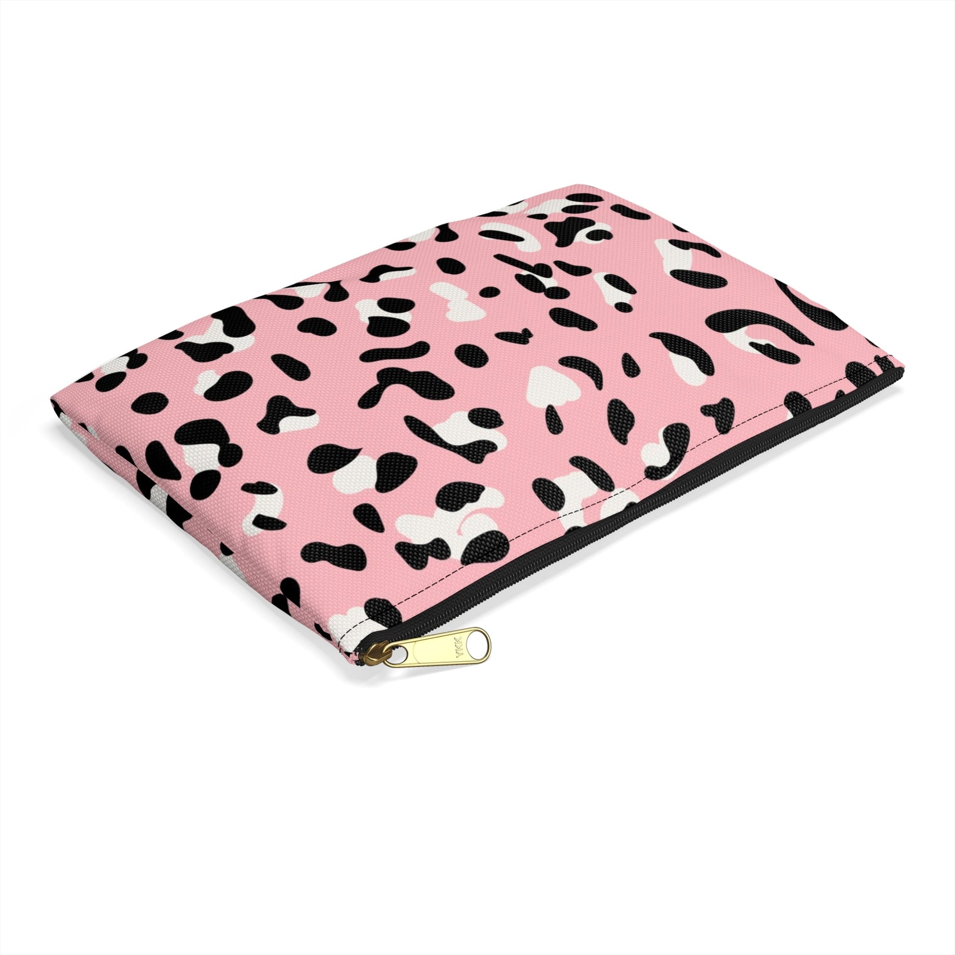 Pink Leopard Print Zipper Pouch, Artsulli - Art is Long, Life is Short, Bags, , , , , , , 