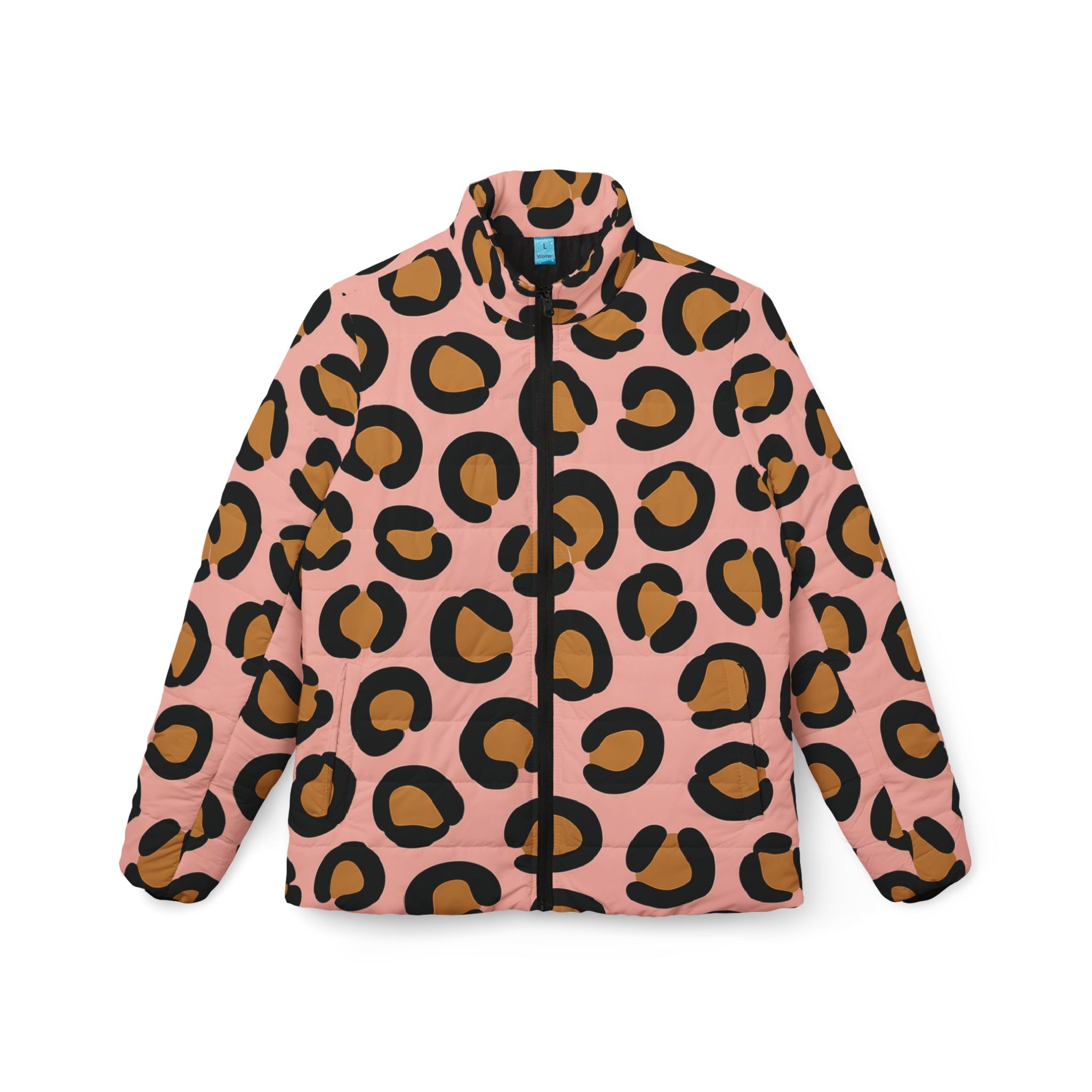 Printify Pink Leopard Puffer Jacket 2025