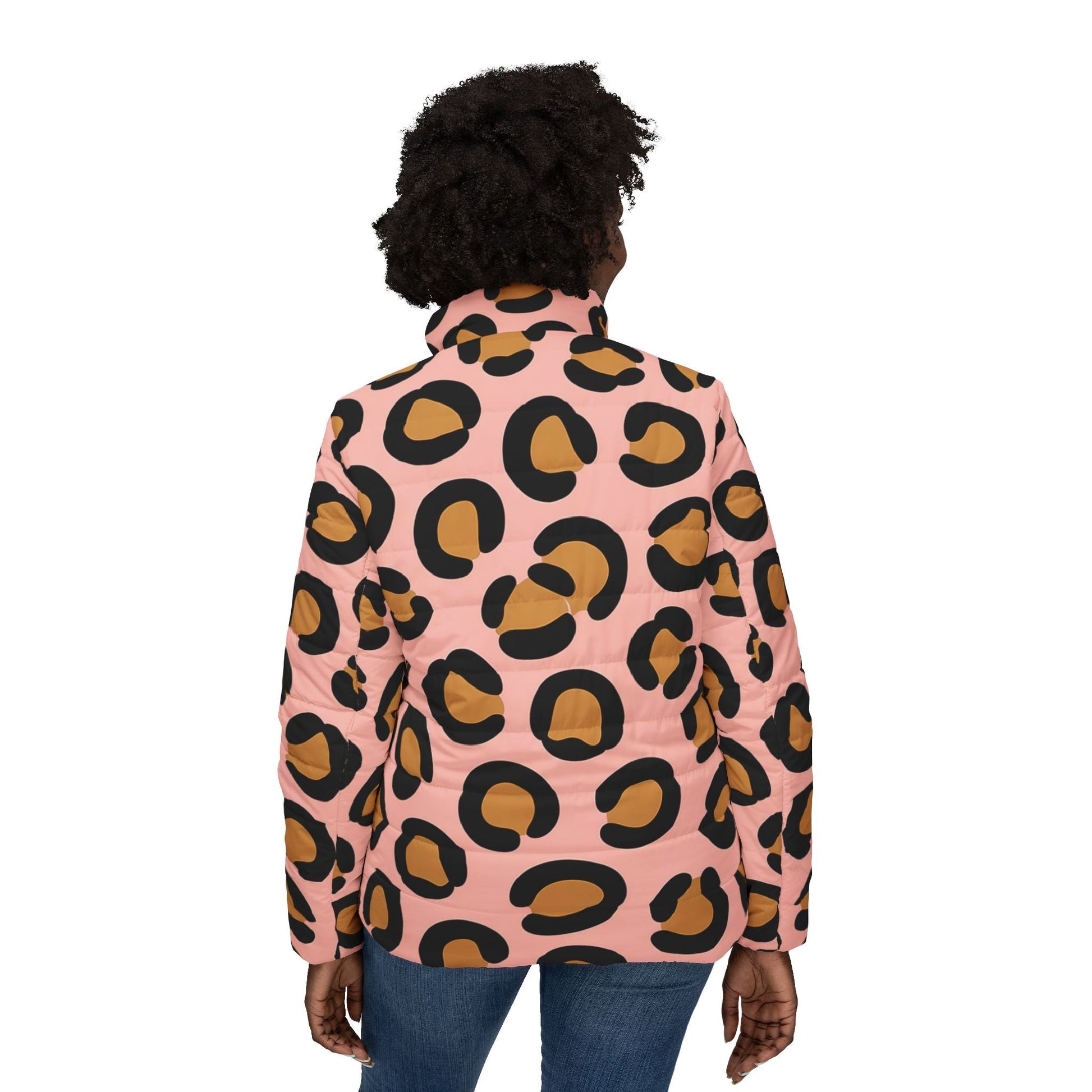 Pink Leopard Puffer Jacket, Artsulli - Art is Long, Life is Short, All Over Prints, , , , , , , 