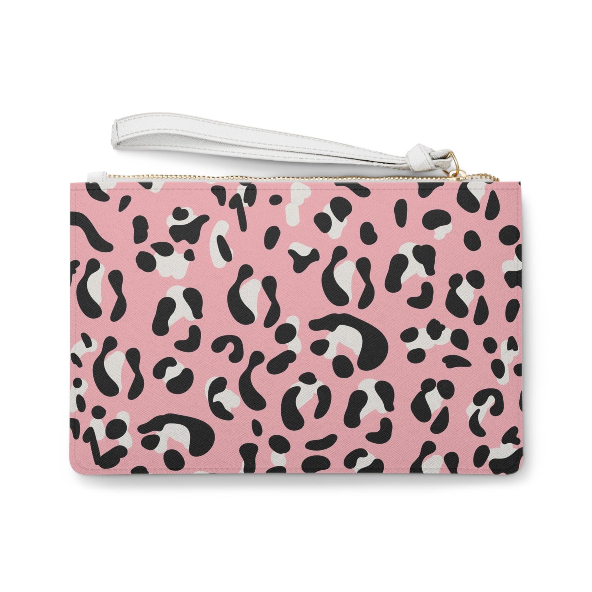 JAKKOUTTHEBXX Pink Leopard Wristlet Clutch Bag 2025