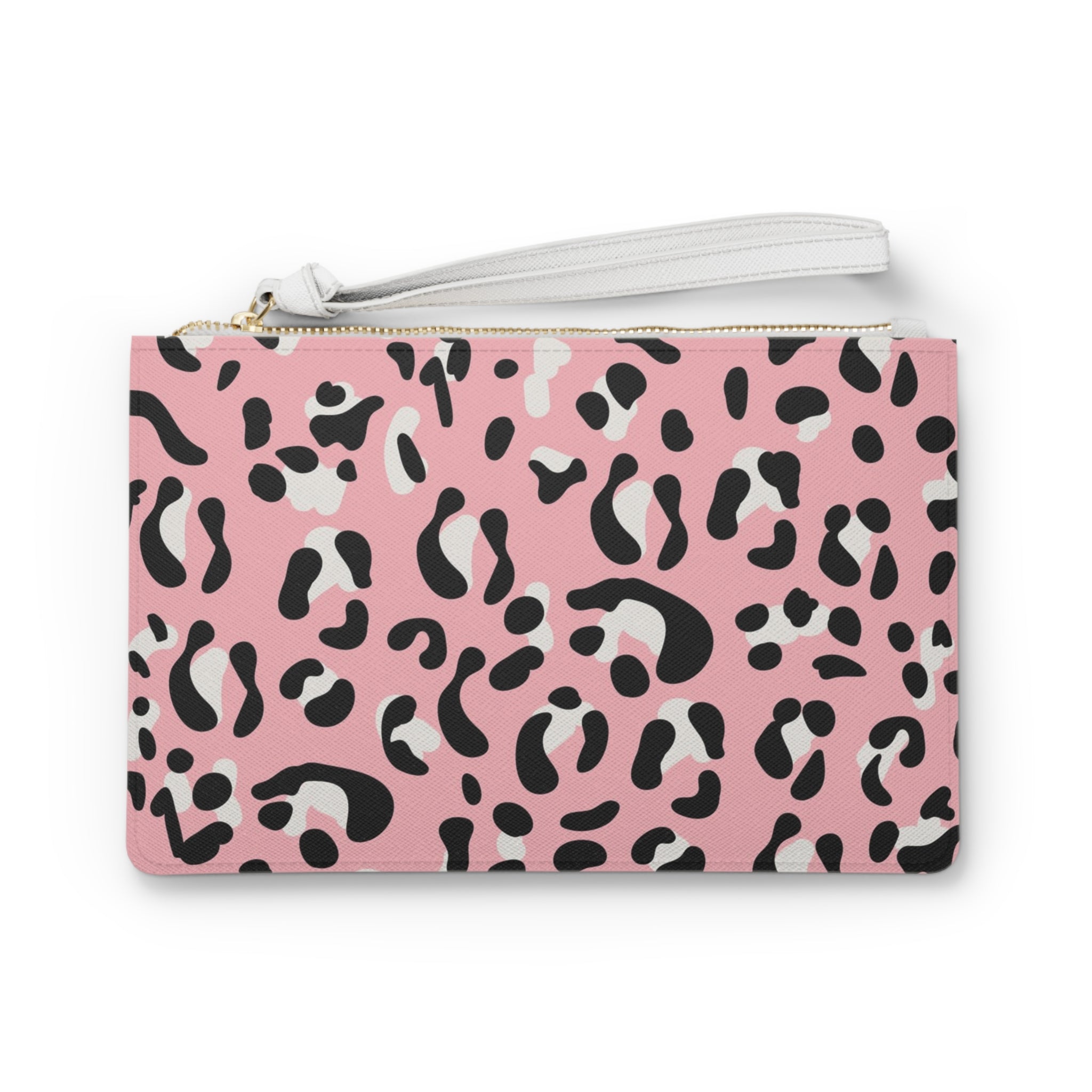 JAKKOUTTHEBXX Pink Leopard Wristlet Clutch Bag 2025