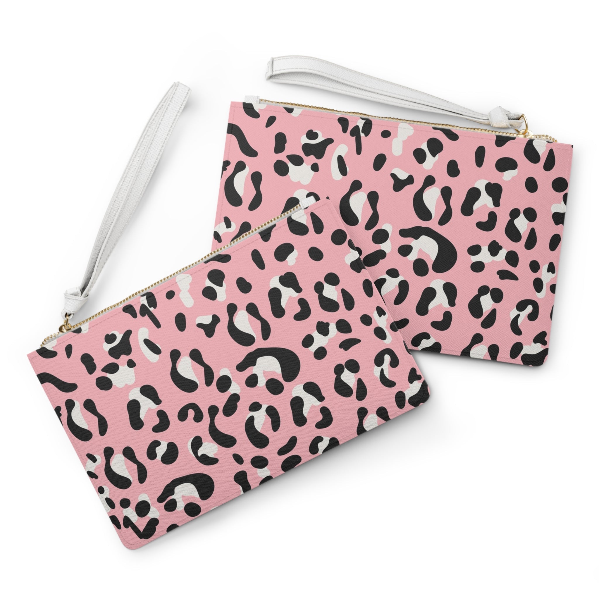 JAKKOUTTHEBXX Pink Leopard Wristlet Clutch Bag 2025